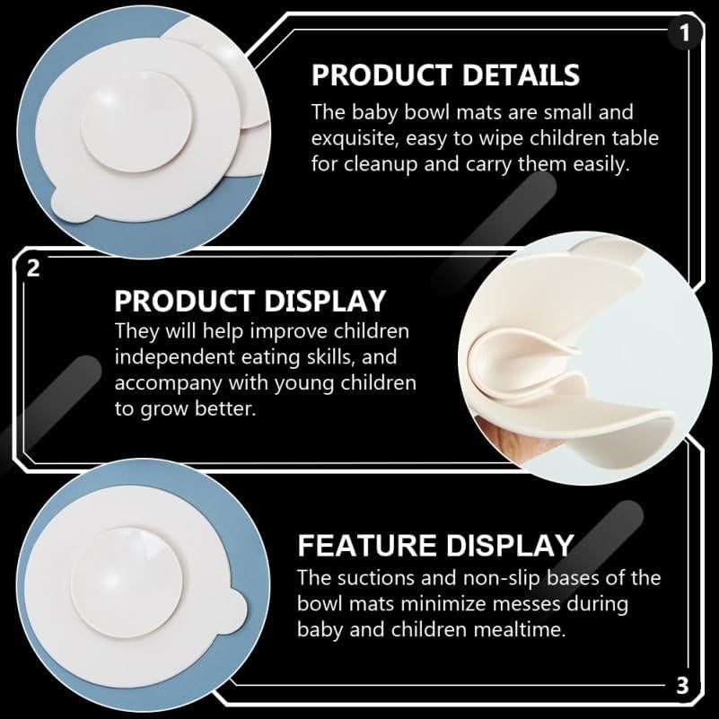 Garneck 3 Almohadillas de Succión de Silicona para Bebé 11.5x10cm