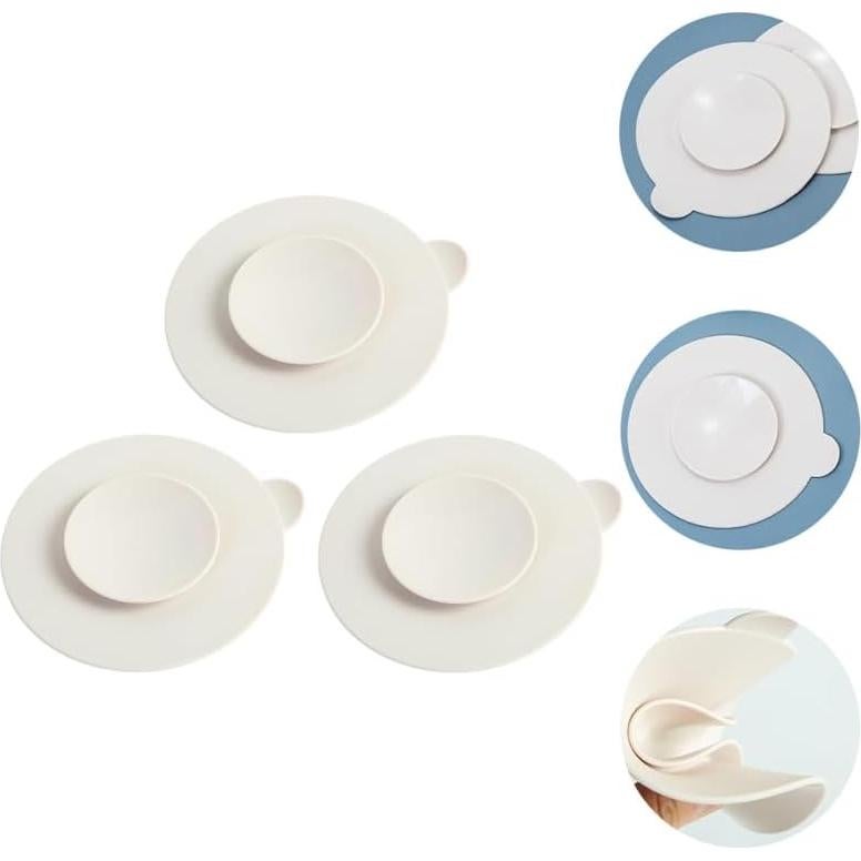 Garneck 3 Almohadillas de Succión de Silicona para Bebé 11.5x10cm