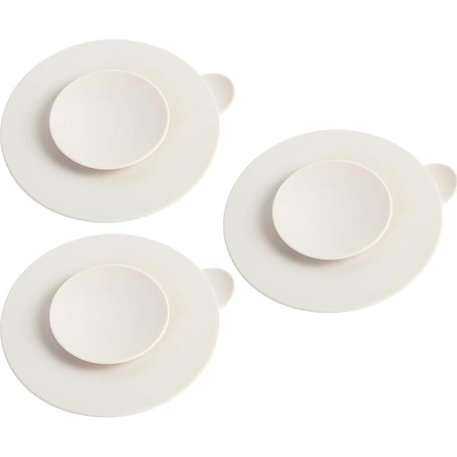 Garneck 3 Almohadillas de Succión de Silicona para Bebé 11.5x10cm