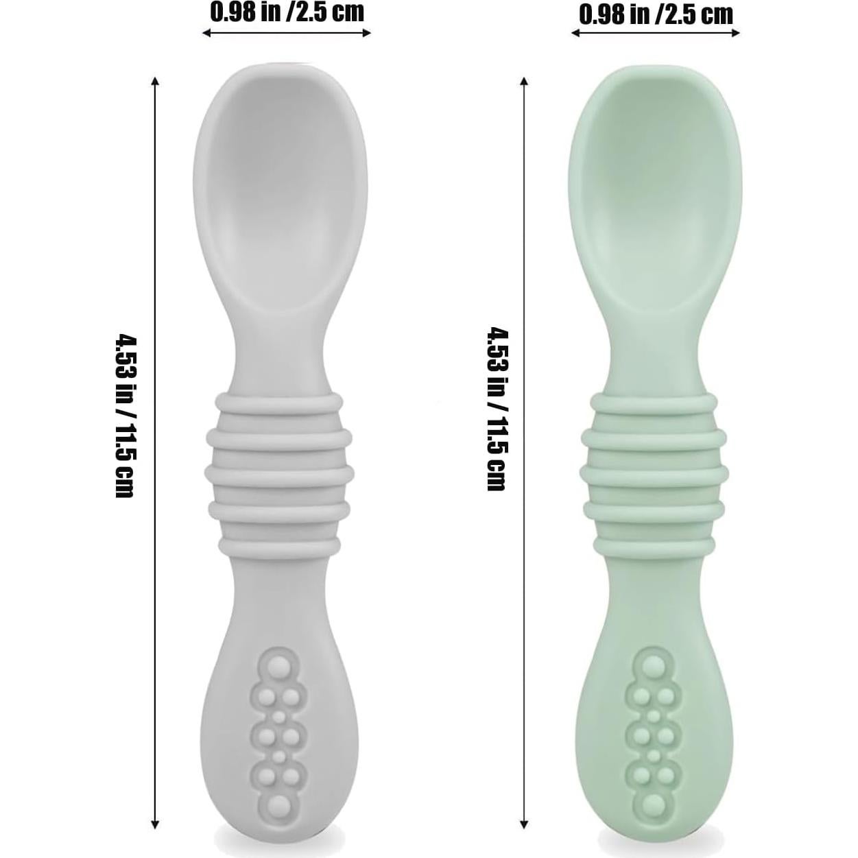 Conjunto de Alimentación Silicona PandaEar 2 Platos y 2 Cucharas