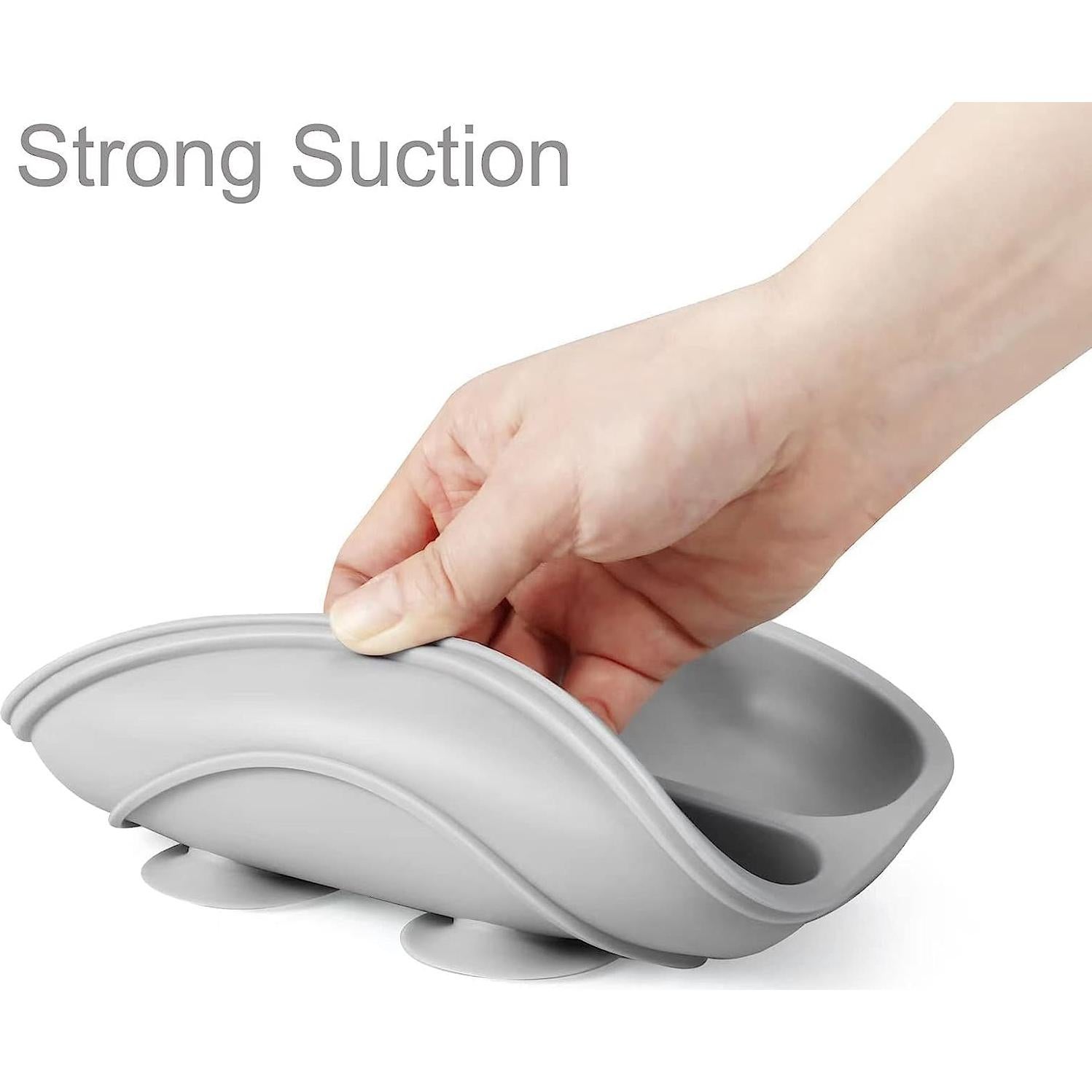 Conjunto de Alimentación Silicona PandaEar 2 Platos y 2 Cucharas