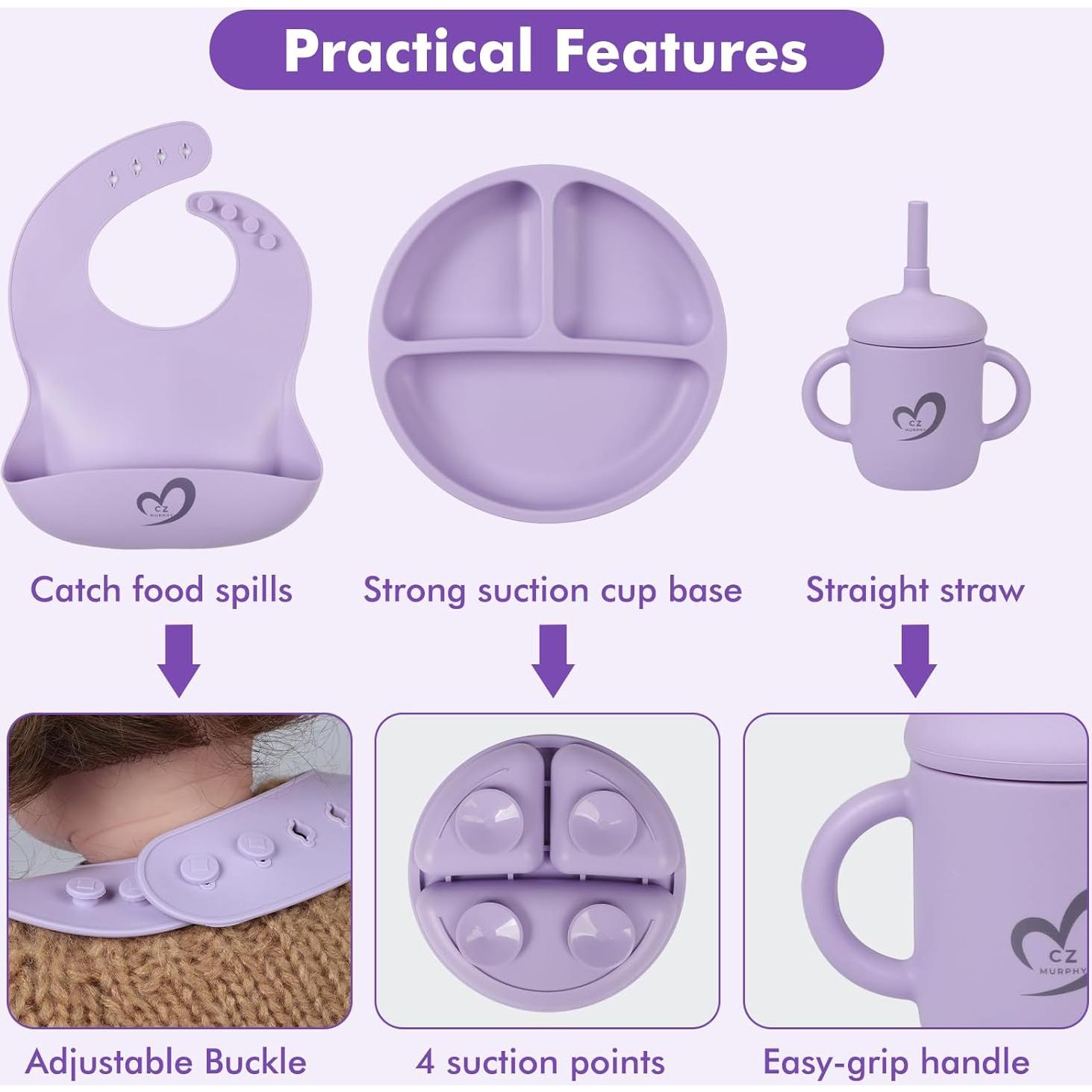 Set de Alimentación para Bebés CZ MURPHY - 13 Piezas Silicona