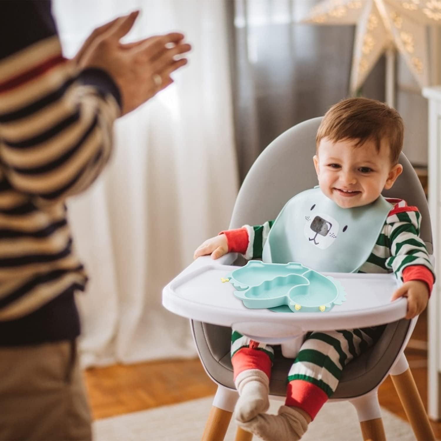 Plato para Niños Qshare de Silicona 28x20 cm Libre de BPA