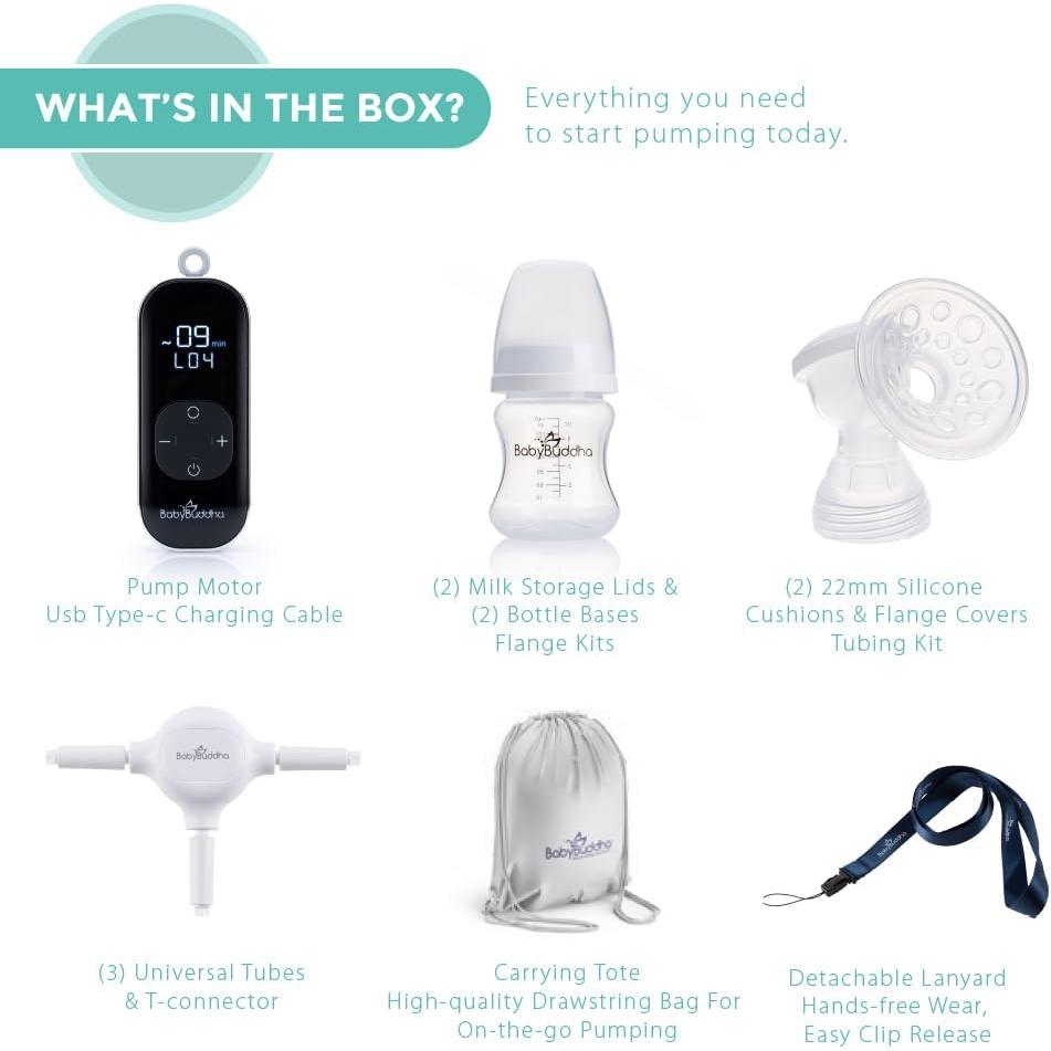 Bomba de Pecho Eléctrica BabyBuddha 2.0, 3 Modos, 21 Niveles