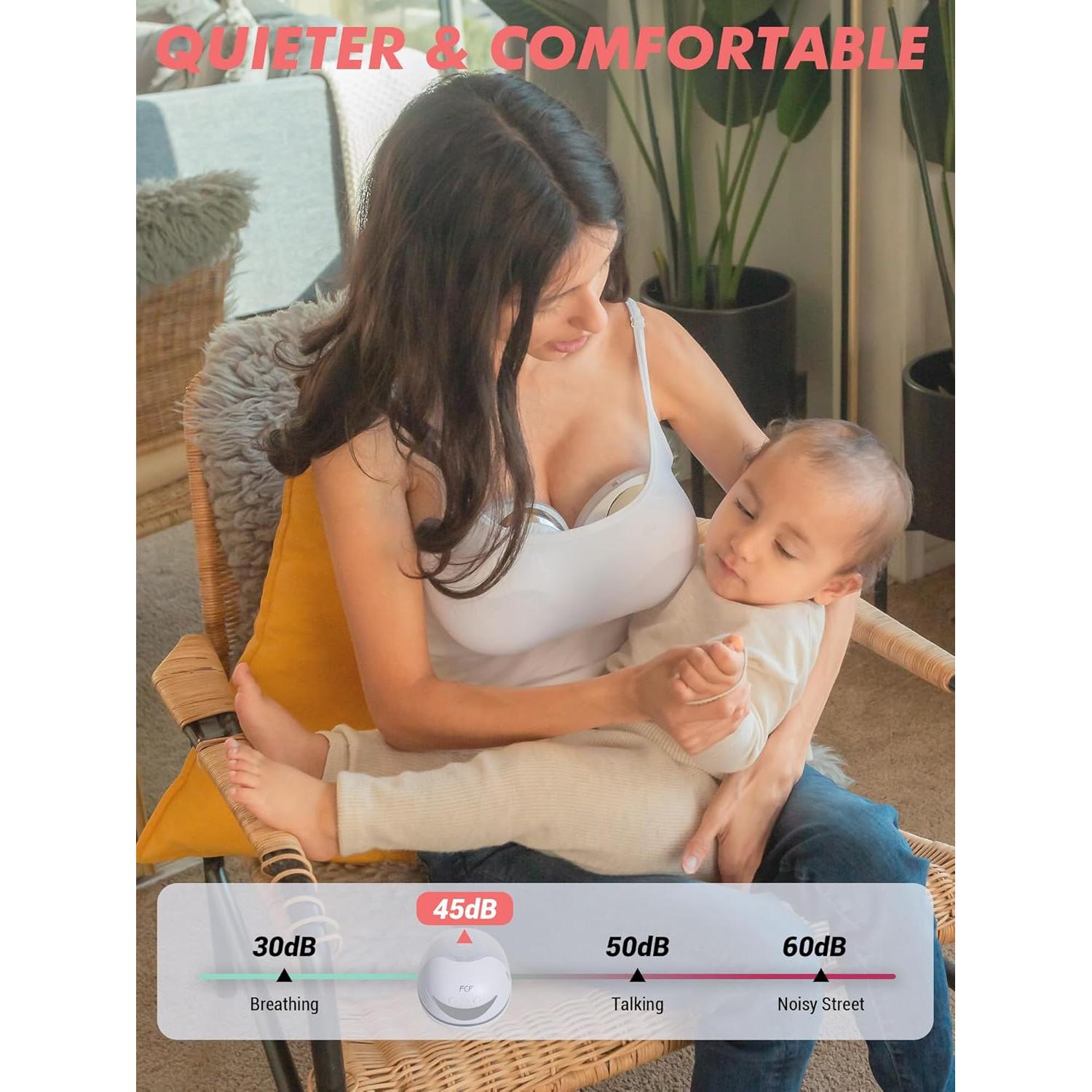 Bomba de Pecho Eléctrica FCF E1 Doble, 4 Modos, 12 Niveles, 2 Paquetes