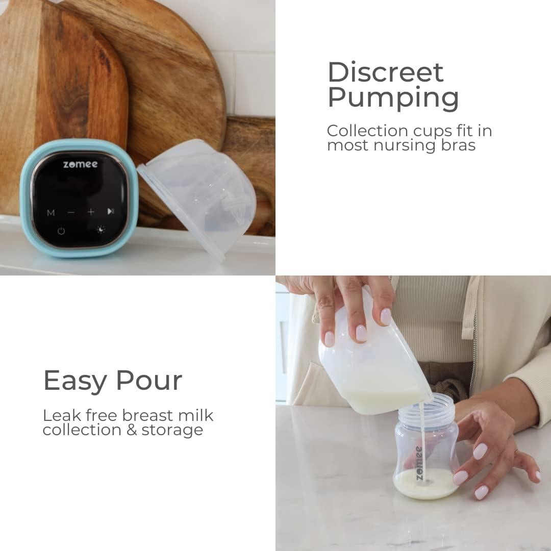 Copas de Silicona Zomee para Lactancia 236 ml Manos Libres