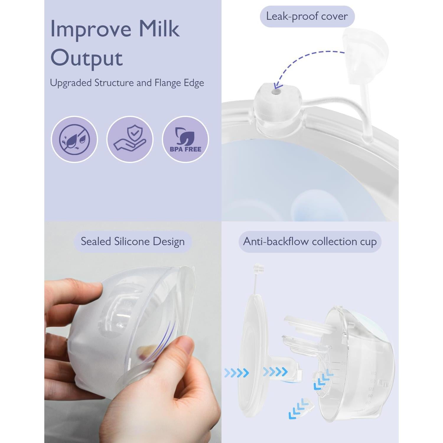 Extractor de Leche Eléctrico Momfree K3 Portátil 180ml Azul