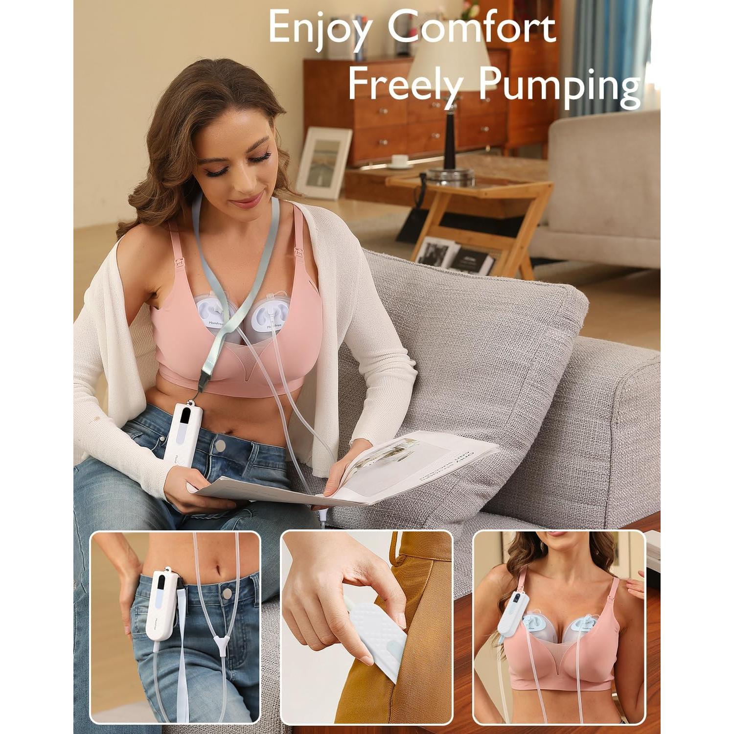 Extractor de Leche Eléctrico Momfree K3 Portátil 180ml Azul