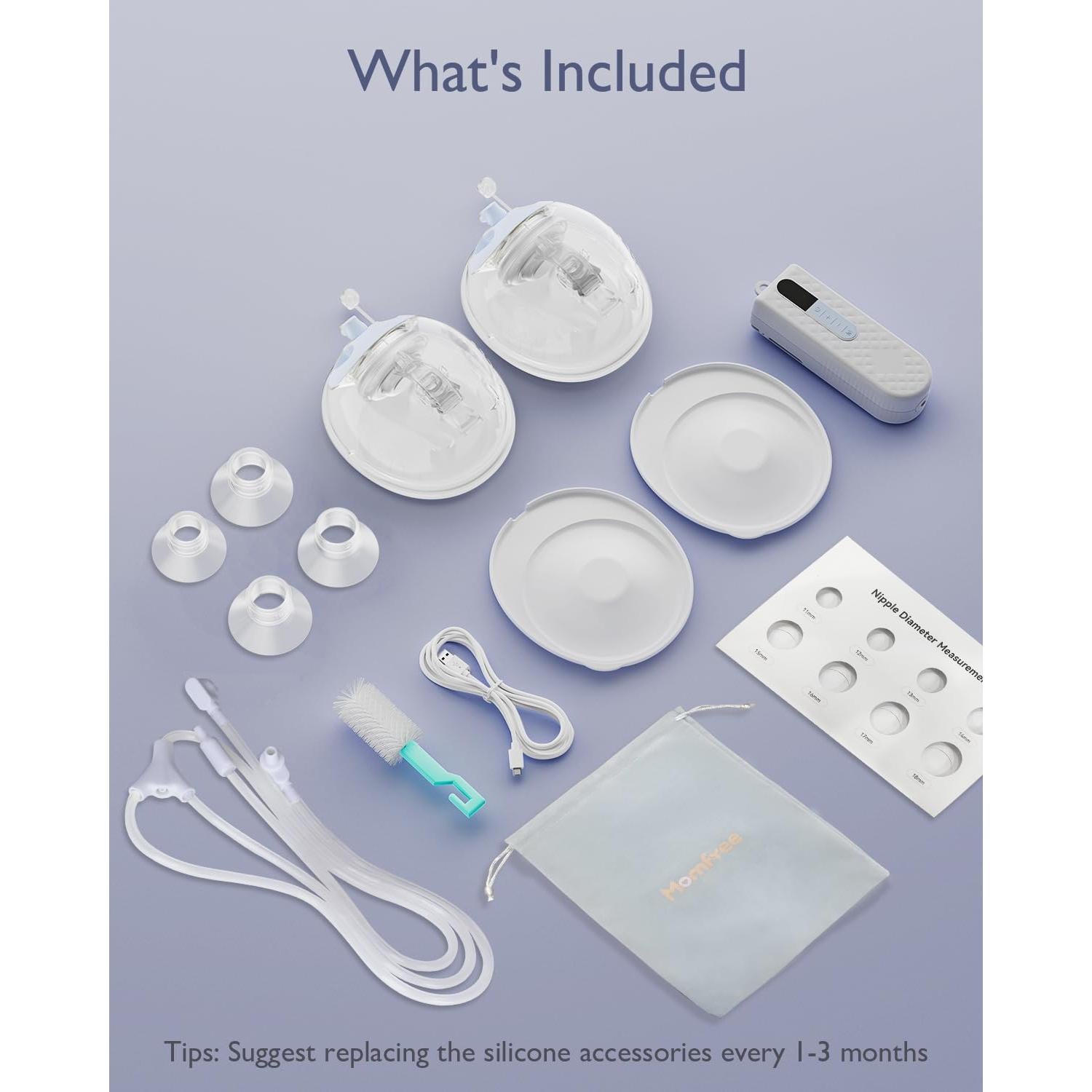 Extractor de Leche Eléctrico Momfree K3 Portátil 180ml Azul