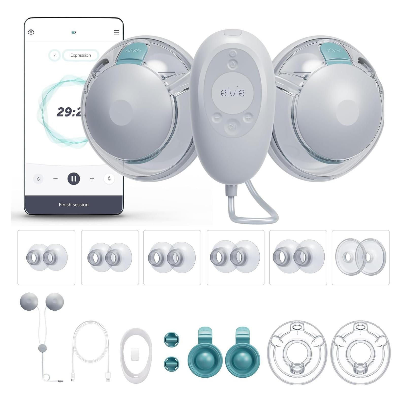 Bomba de Pecho Doble Elvie Stride 2 - Control App, Silenciosa