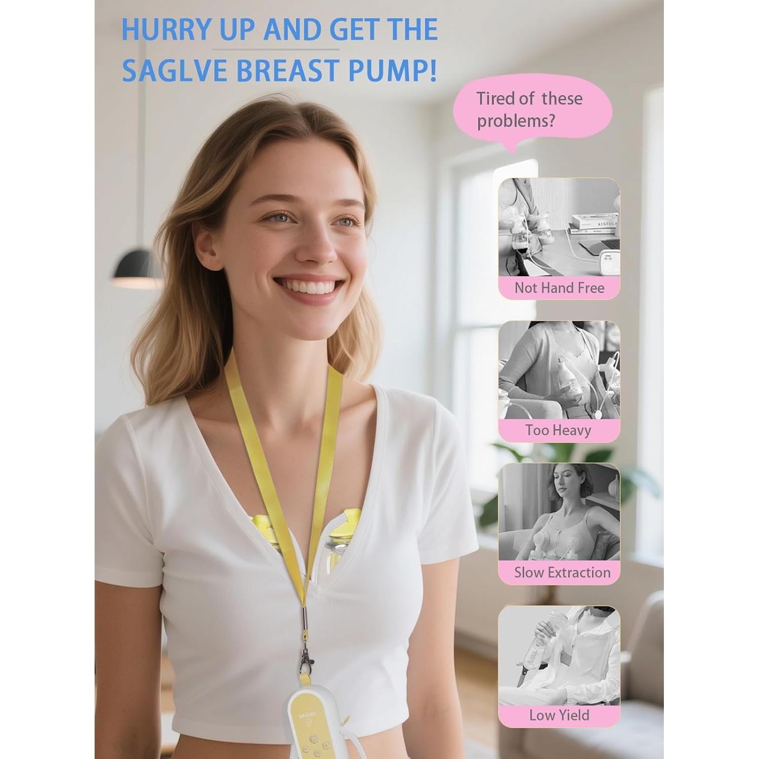 Extractor de Leche Eléctrico Saglve Manos Libres 170ml