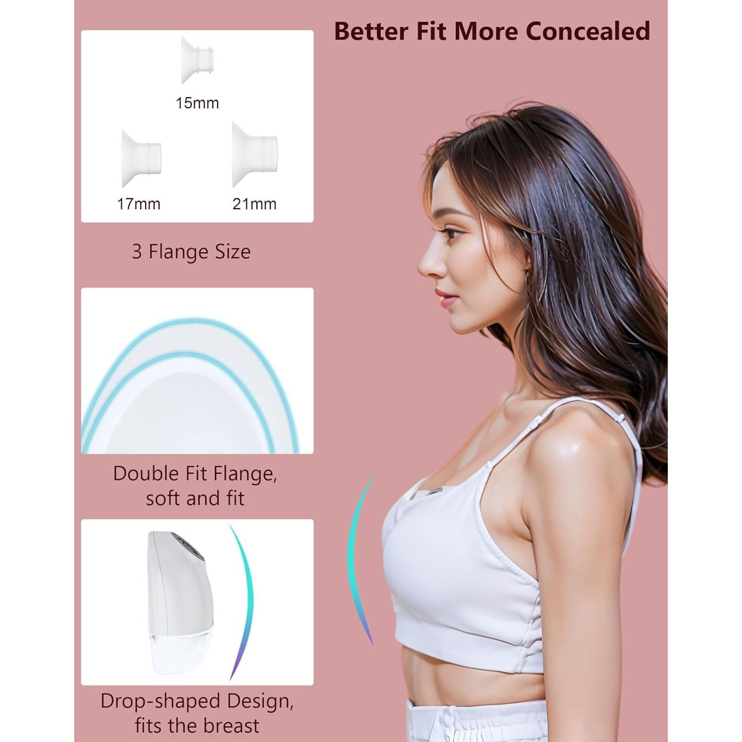 Extractor de Leche Materna Portátil HORIGEN E4, 3 Modos, 9 Niveles, Silencioso