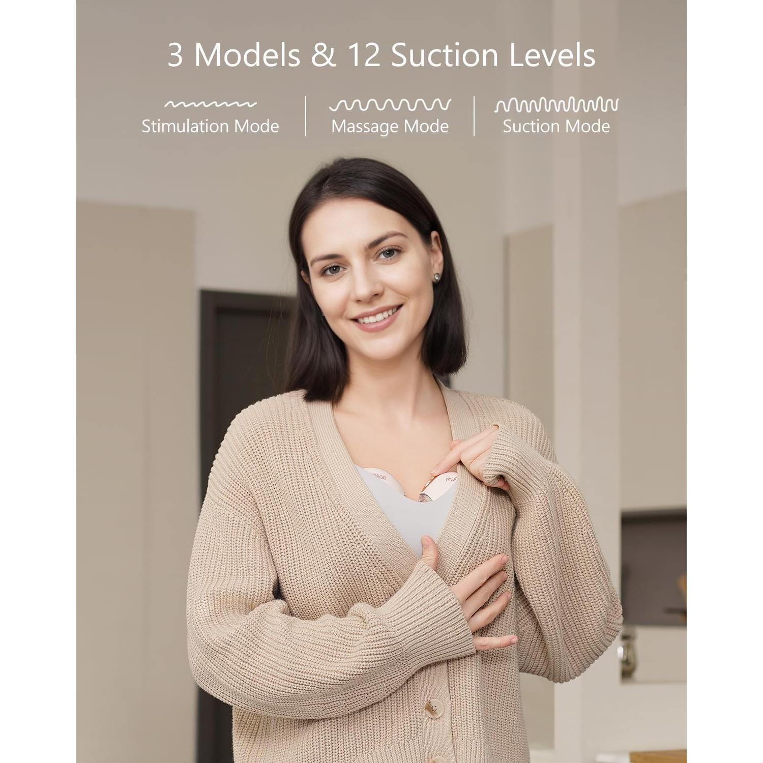 Extractor de Leche Eléctrico Portátil GLE32 Rosa 3 Modos 12 Niveles