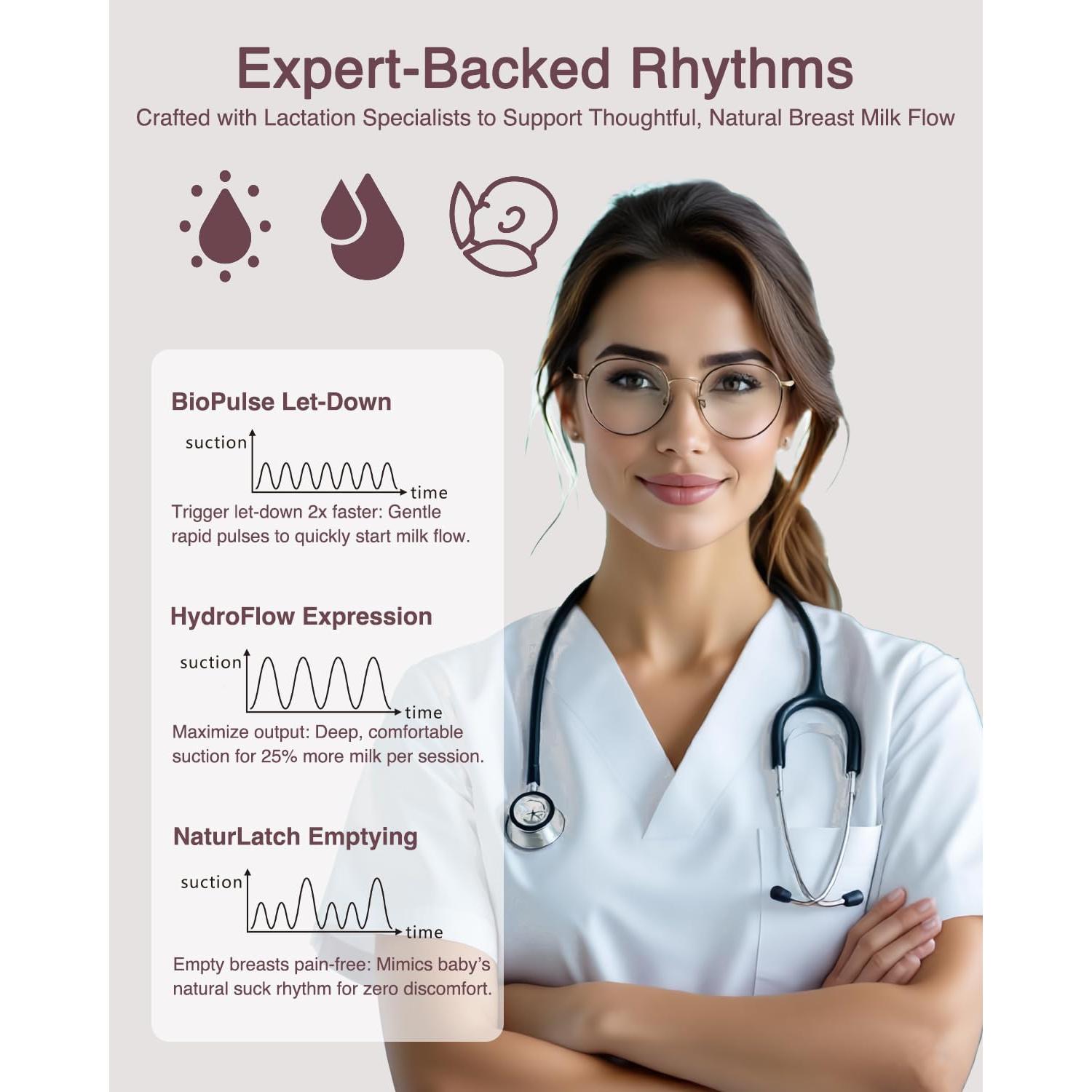 Extractor de Leche Eléctrico Elylina Portátil y Silencioso