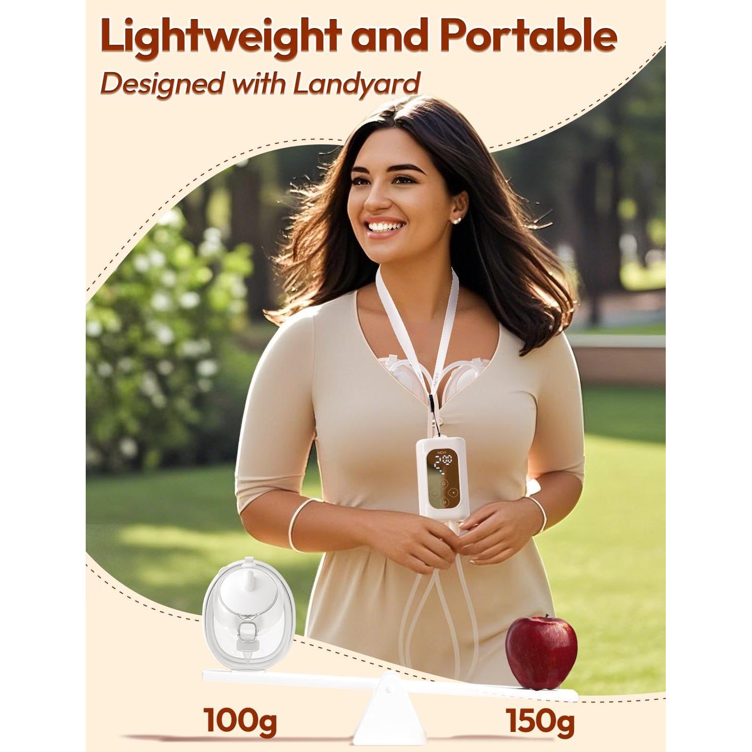 Bomba de Pecho Eléctrica NCVI Manos Libres Doble Taza 21/24mm