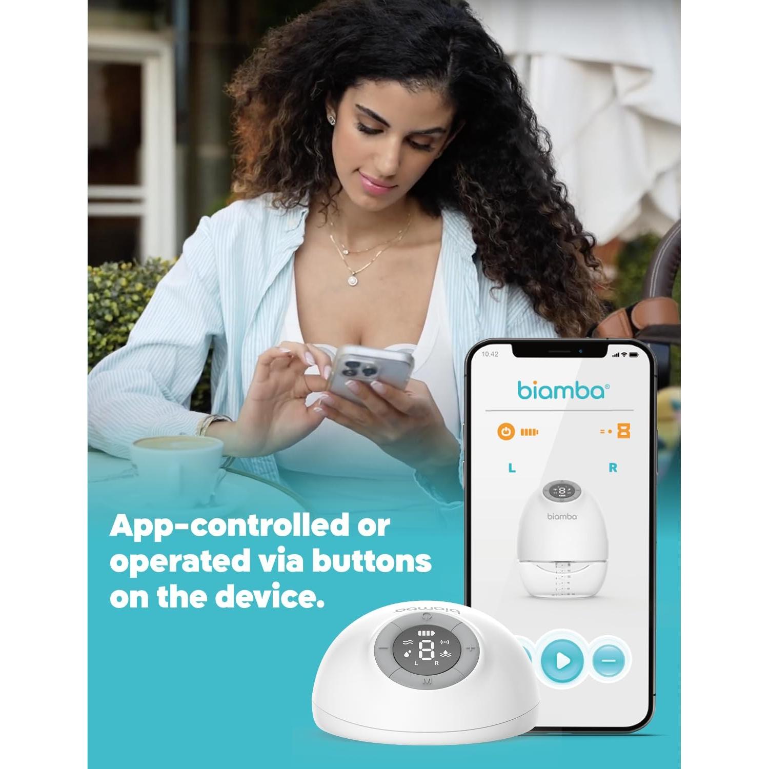 Extractor de Leche Eléctrico Biamba Individual 180ml Manos Libres