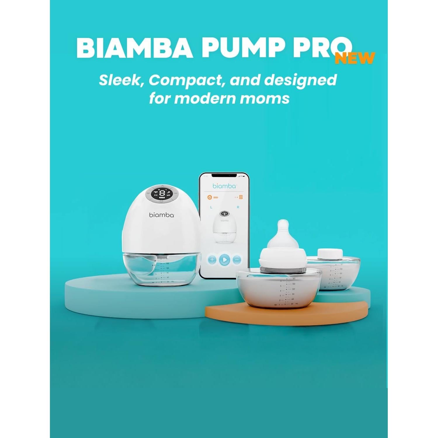 Extractor de Leche Eléctrico Biamba Individual 180ml Manos Libres