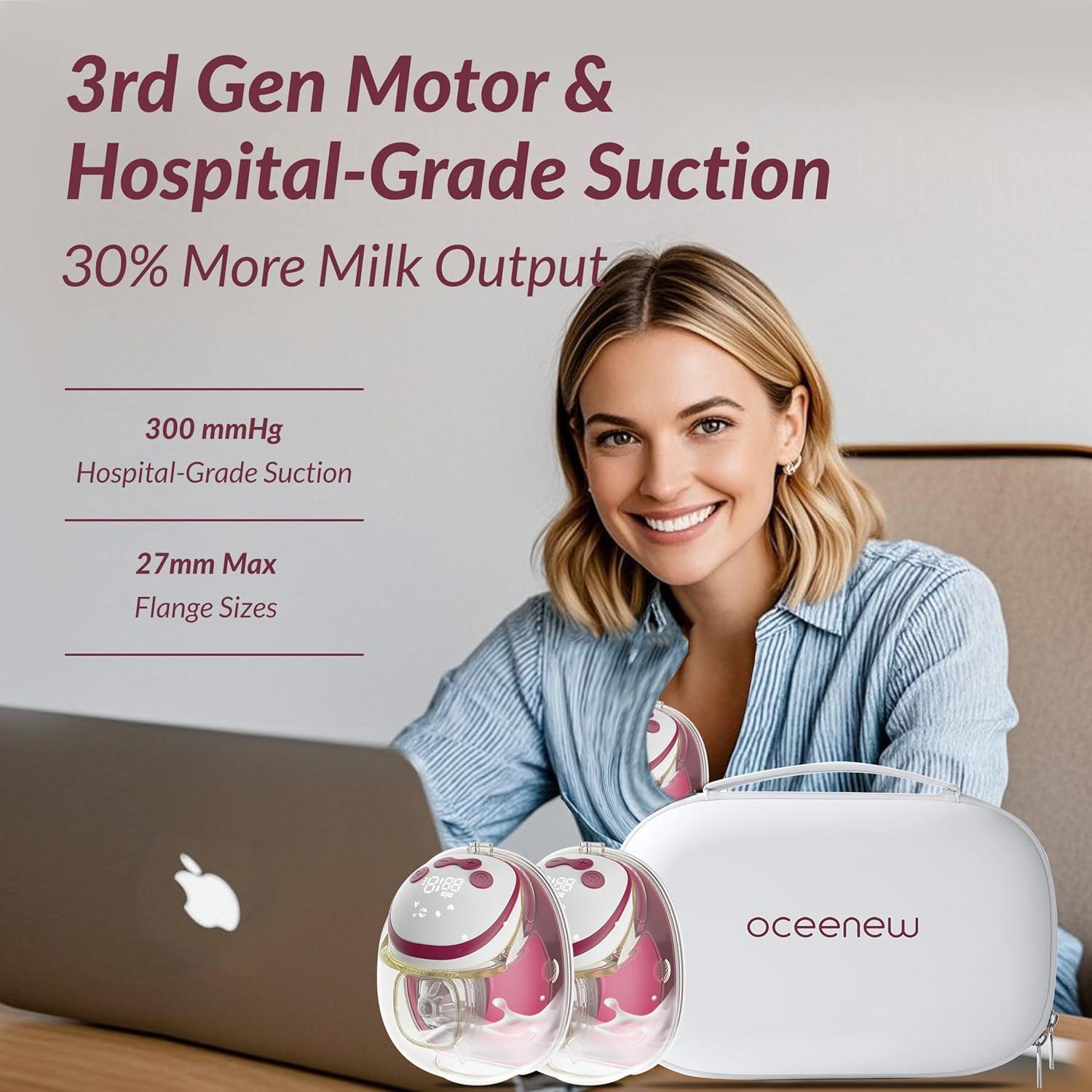 Bomba de Pecho Eléctrica Oceenew W216 4 Modos 15 Niveles