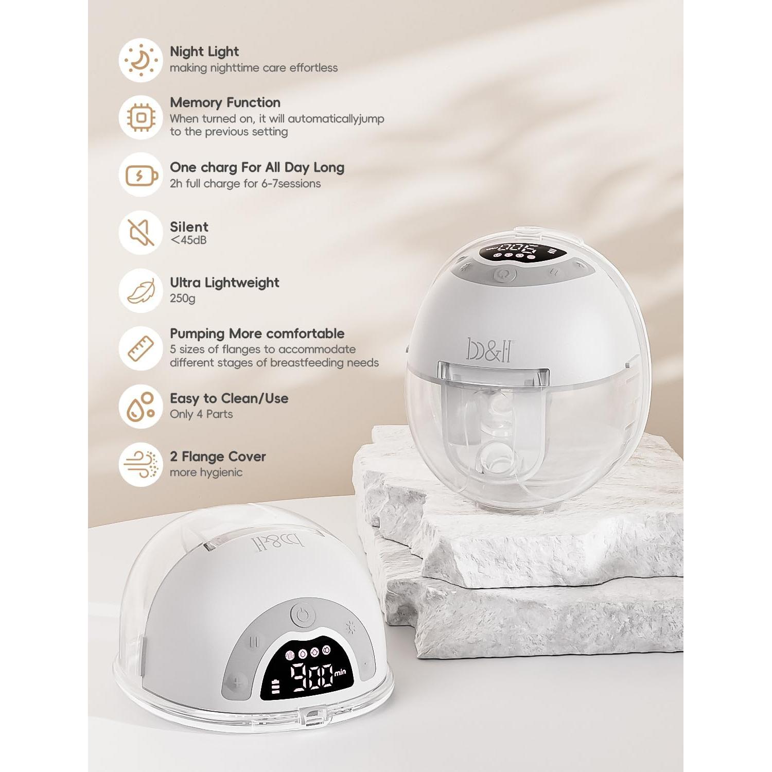 Bomba de Pecho Eléctrica B&H S33 Manos Libres 4 Modos 9 Niveles