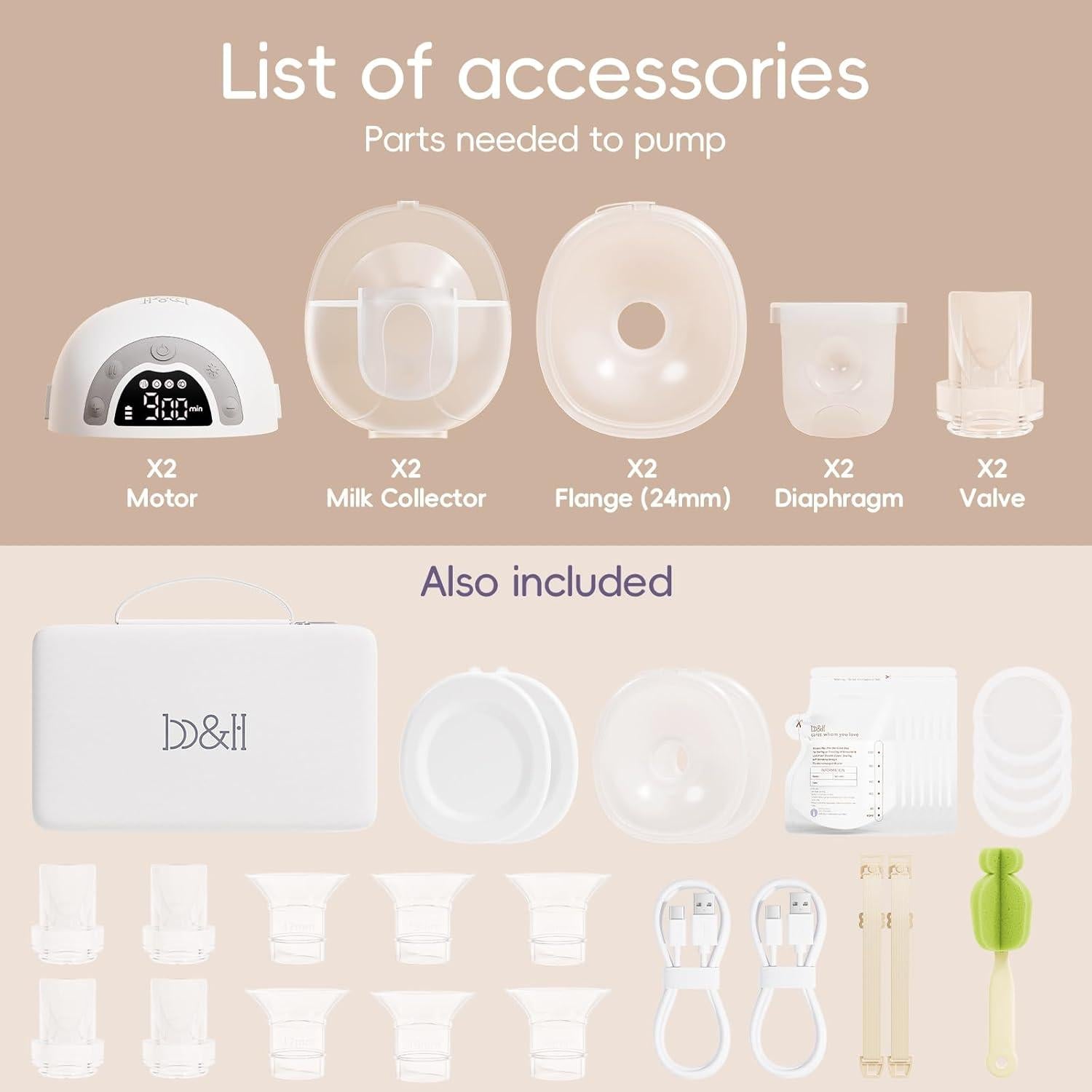 Bomba de Pecho Eléctrica B&H S33 Manos Libres 4 Modos 9 Niveles