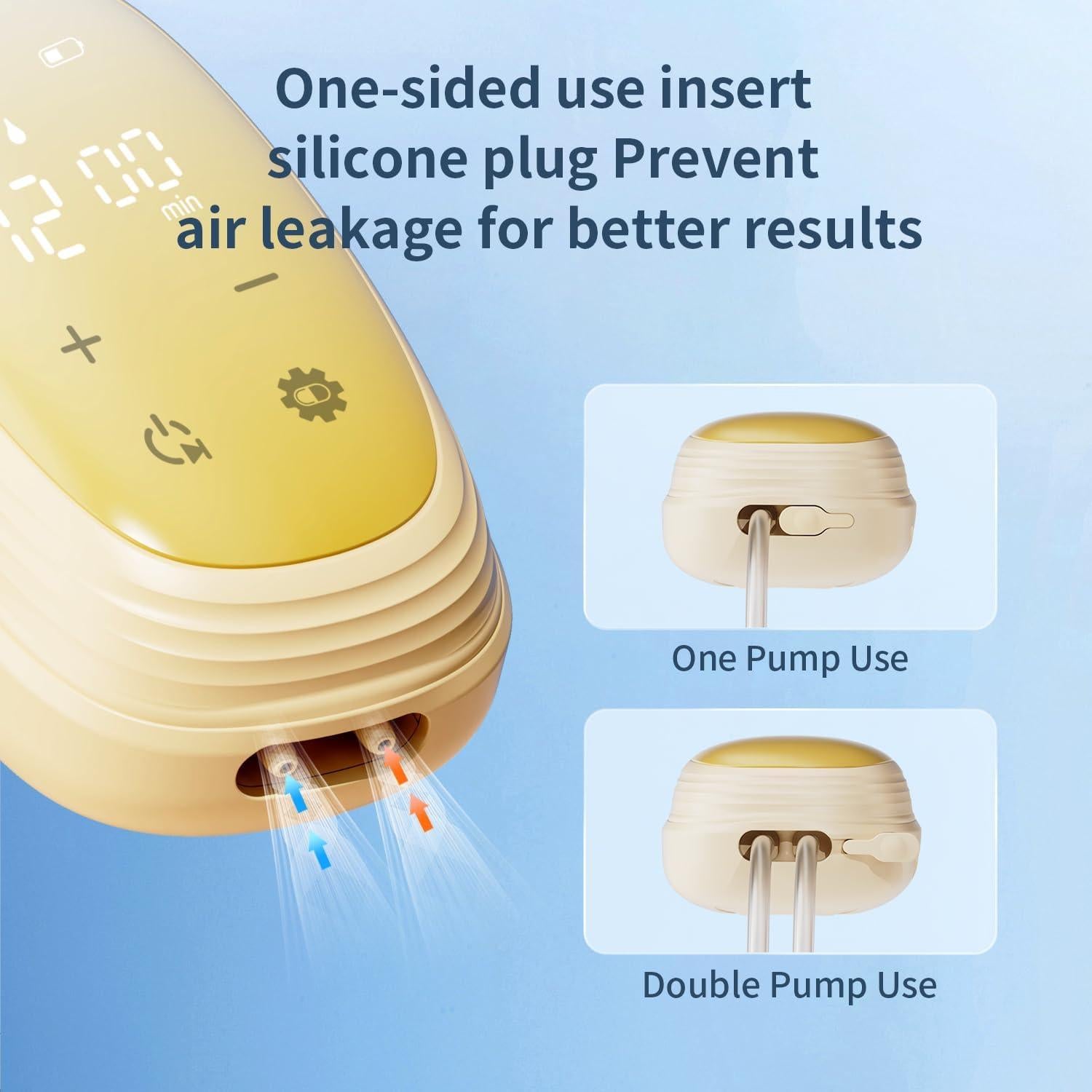 Bomba de Pecho Eléctrica Doble Springhope 3398, 4 Modos Ajustables