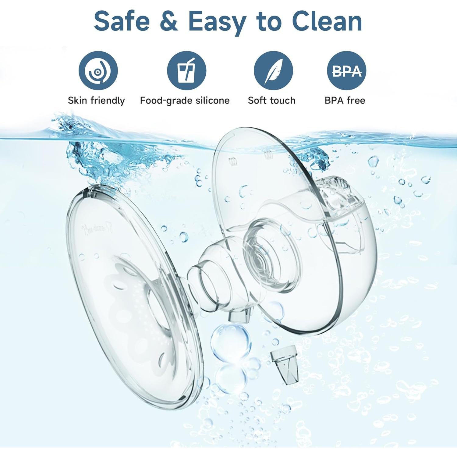 Extractor de Leche Eléctrico Manos Libres 2 Paquetes Flange 19-24mm