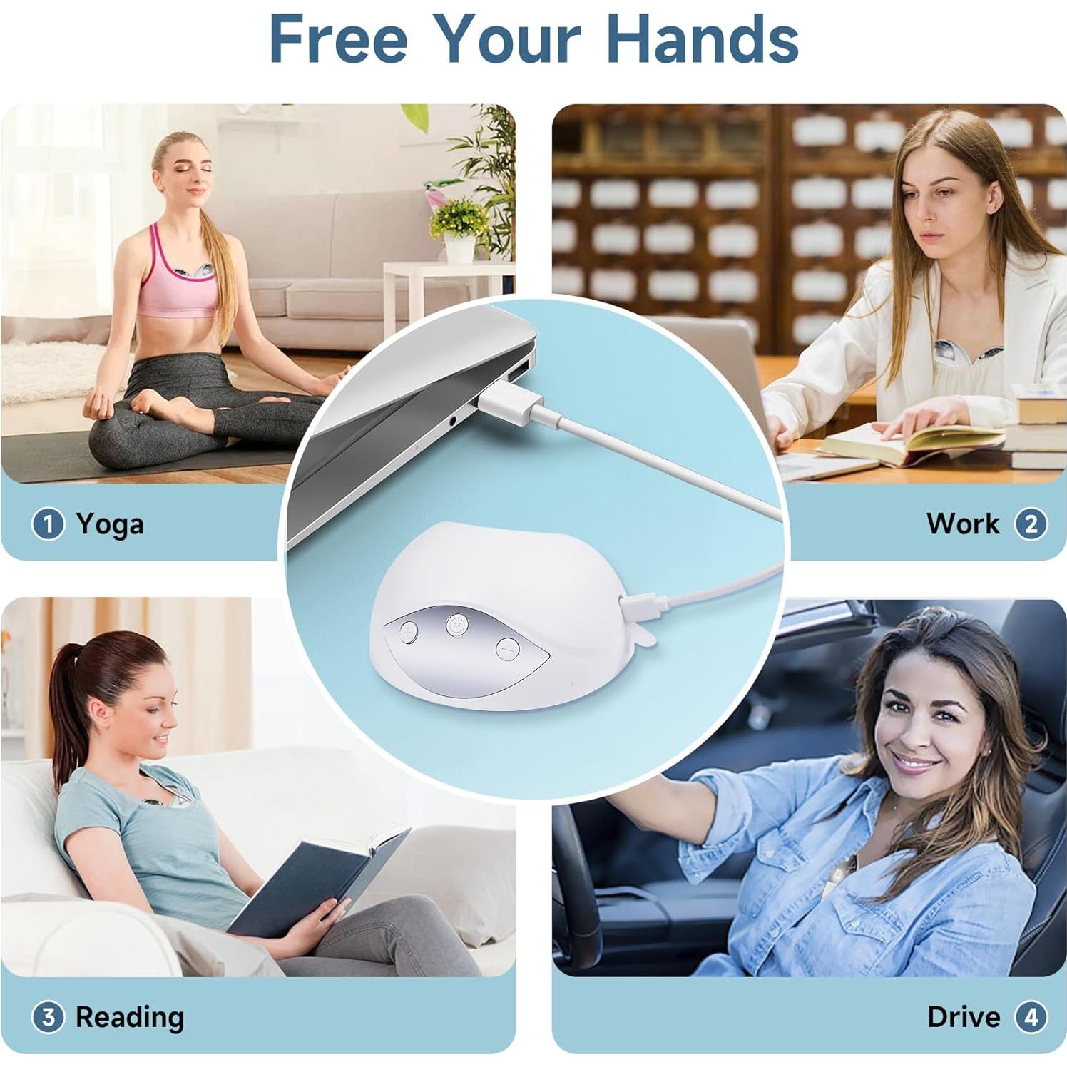 Extractor de Leche Eléctrico Manos Libres 2 Paquetes Flange 19-24mm