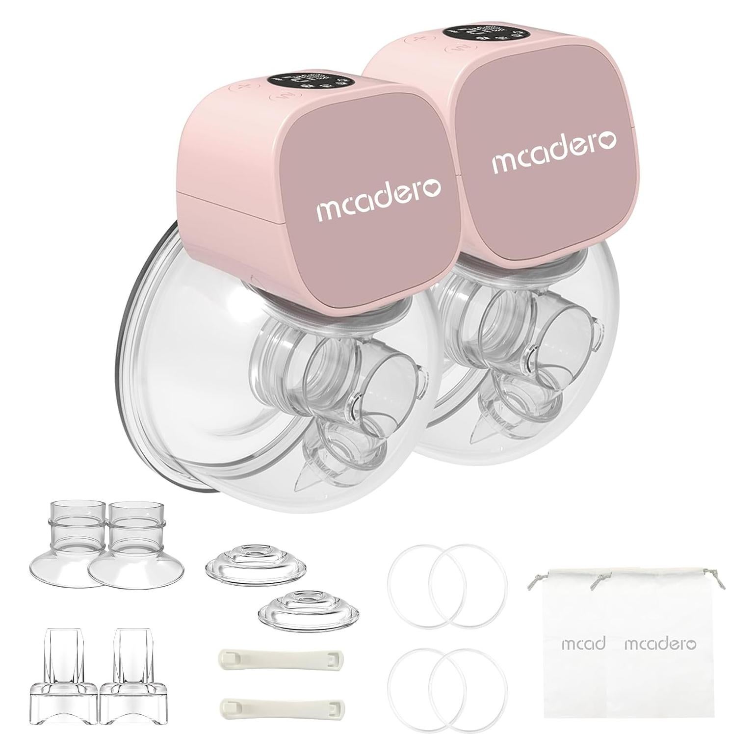 Bomba de Pecho Eléctrica MCADERO M5 Rosa, 4 Modos, 12 Niveles