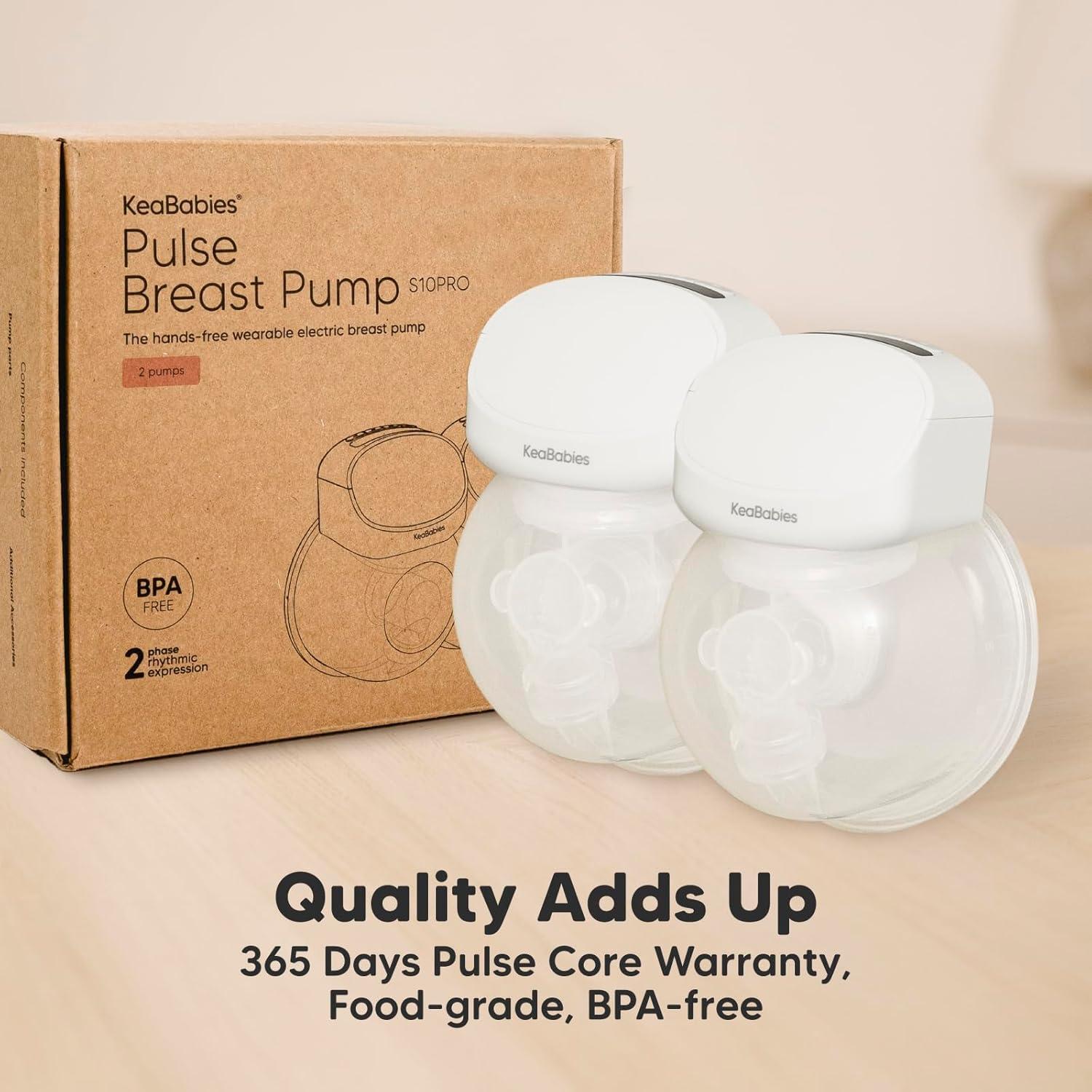 Extractor de Leche Inalámbrico KeaBabies Pulse S10 Pro 180ml