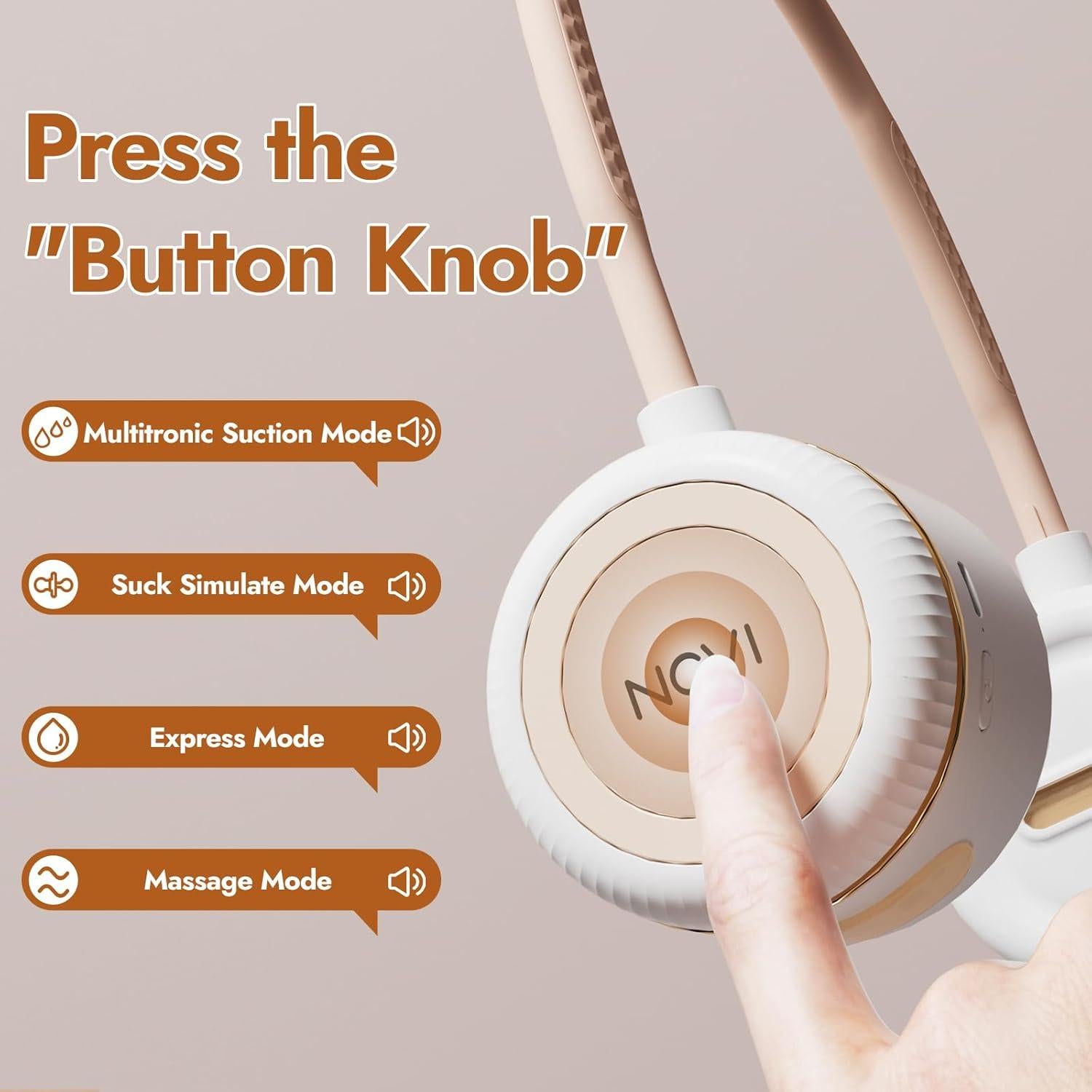 Bomba de Pecho Eléctrica Portátil NCVI con Banda Cuello, 4 Modos