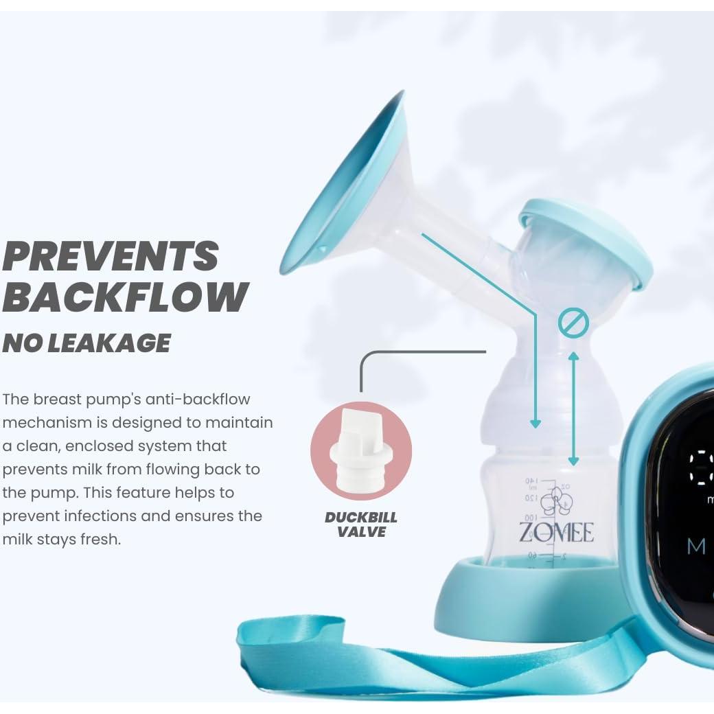 Extractor de Leche Eléctrico Doble Zomee Z2, Portátil, 3 Modos