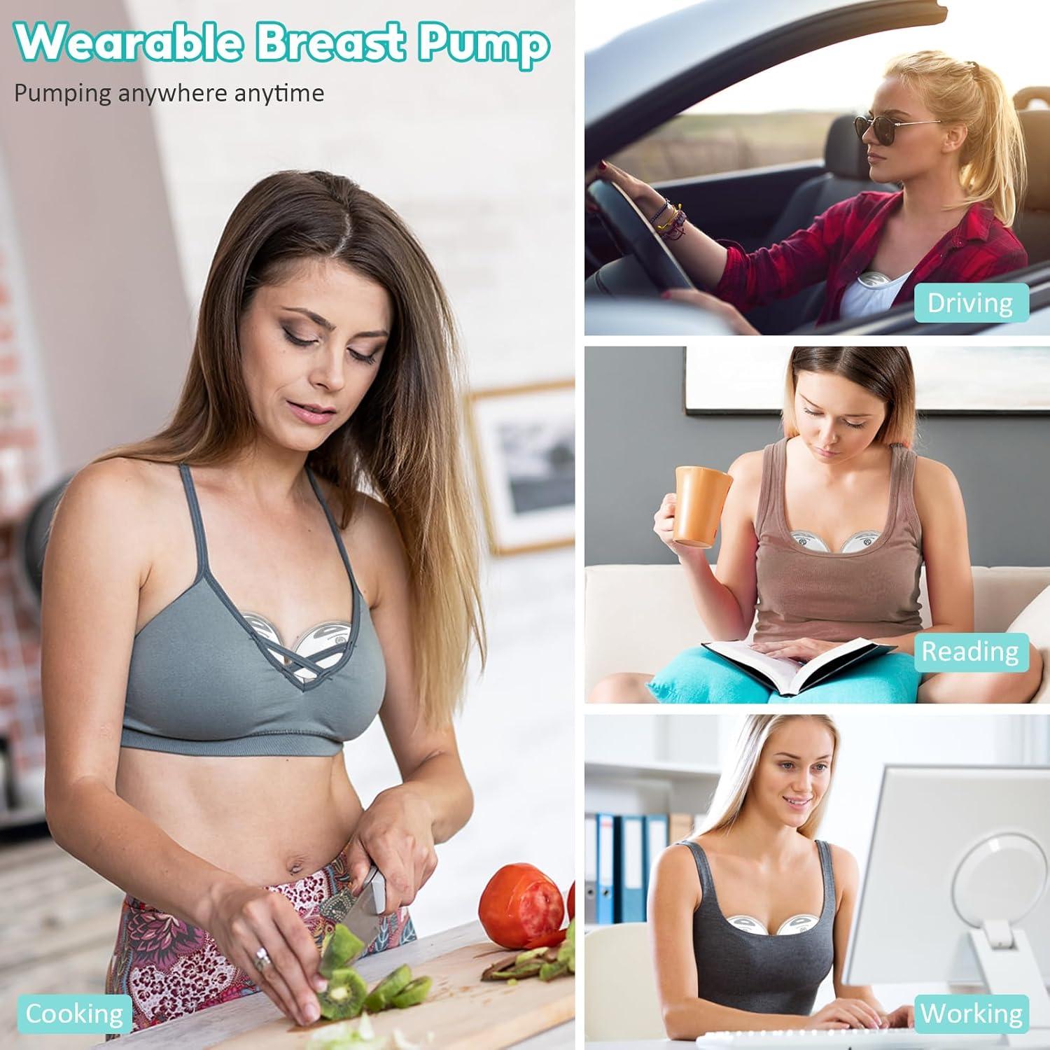 Extractor de Leche Eléctrico Manos Libres Momspeace 24mm Doble