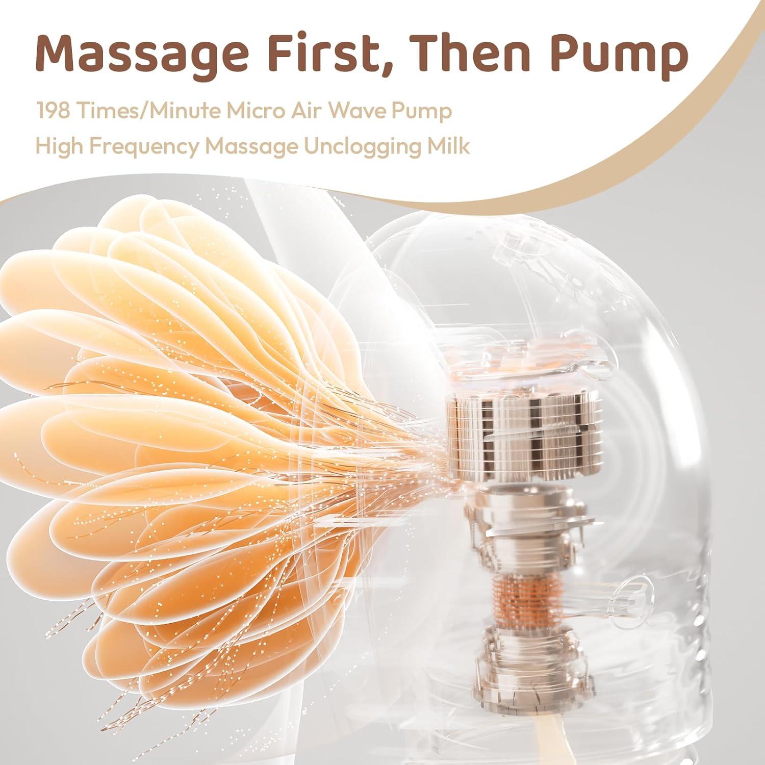 Extractor de Leche Portátil NCVI 8113 Manos Libres Rosa