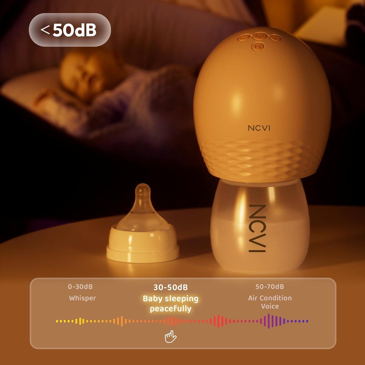 Extractor de Leche Portátil NCVI 8113 Manos Libres Rosa