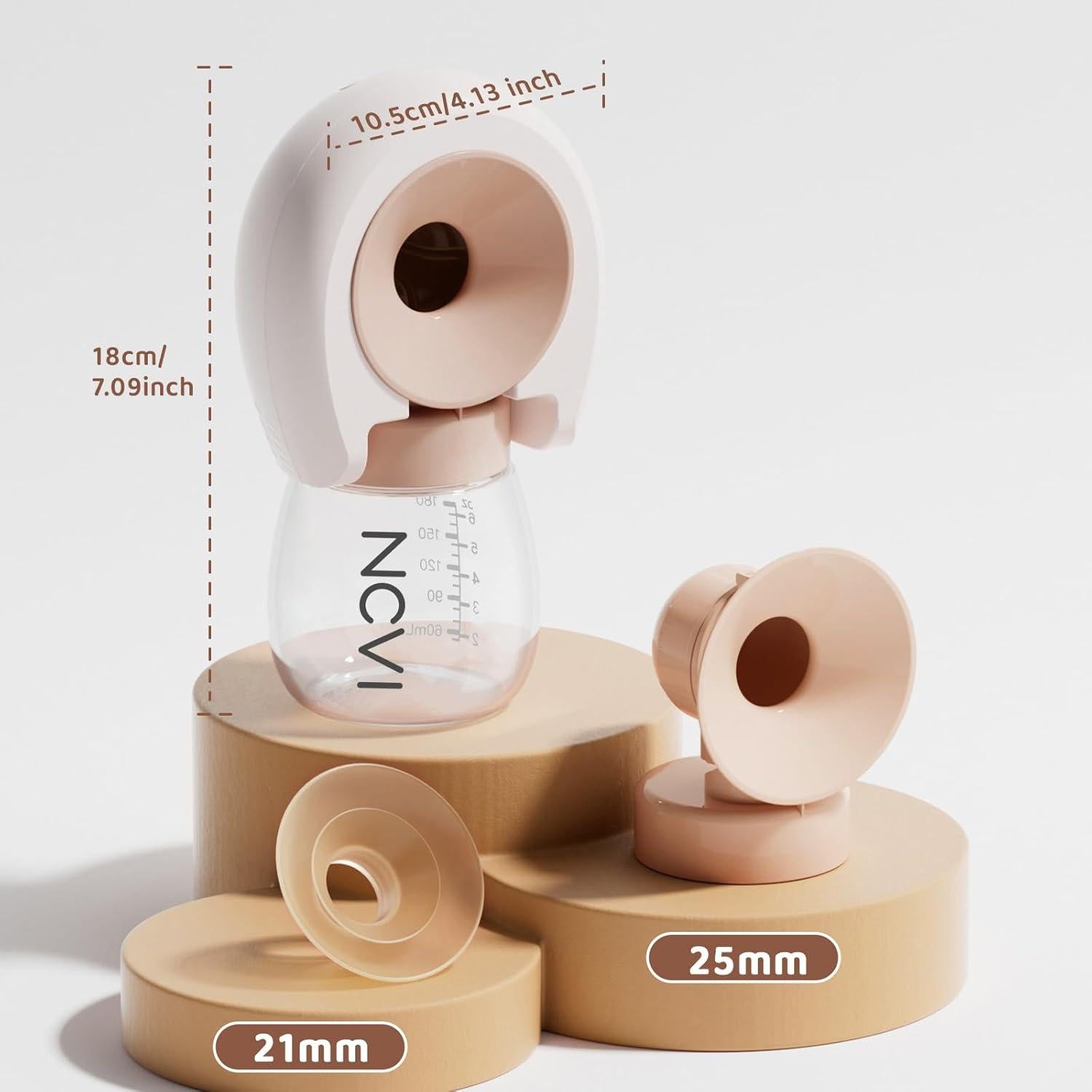 Extractor de Leche Portátil NCVI 8113 Manos Libres Rosa