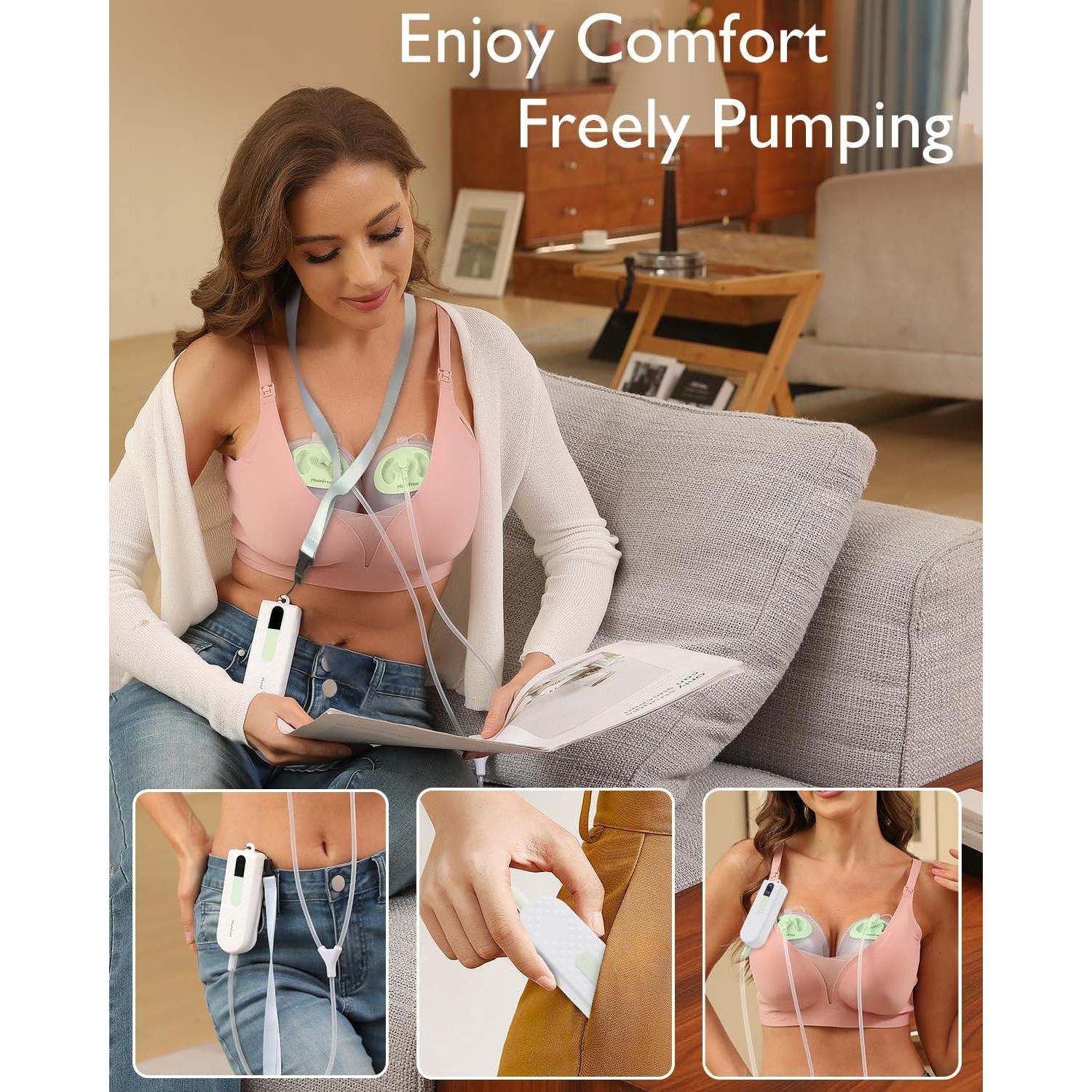 Extractor de Leche Sin Manos Momfree K3 - Portátil, 9 Niveles, 180ml