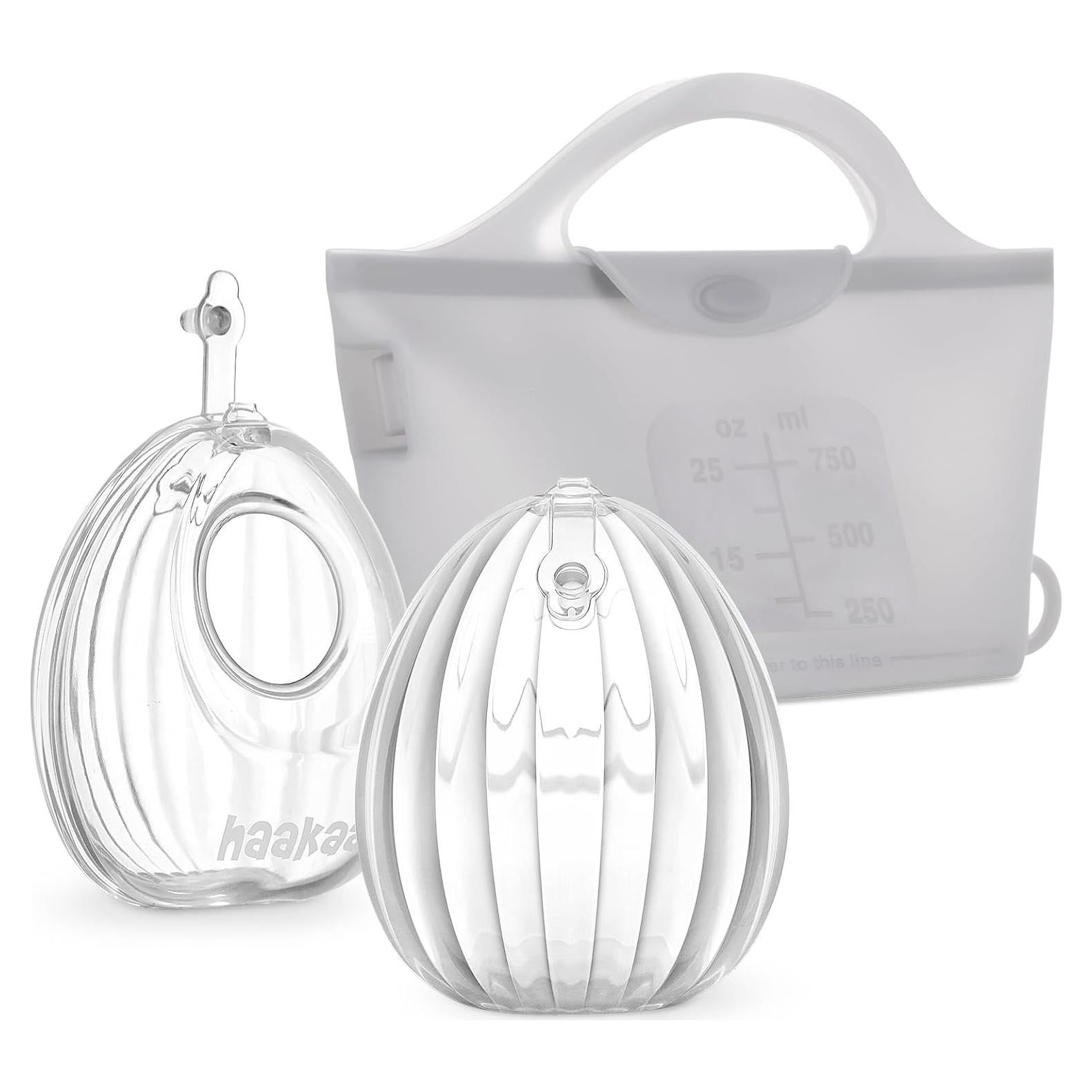 Bomba de Pecho Silicona Haakaa 75ml + Bolsa Esterilización
