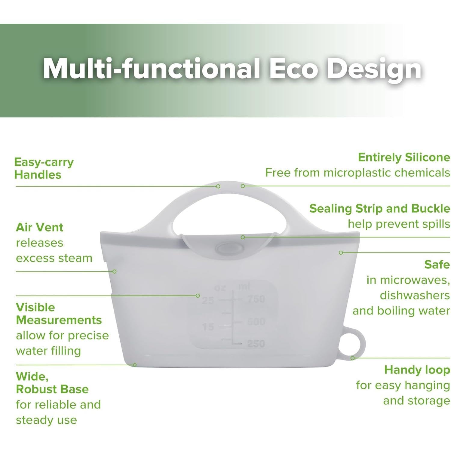Bomba de Pecho Silicona Haakaa 75ml + Bolsa Esterilización