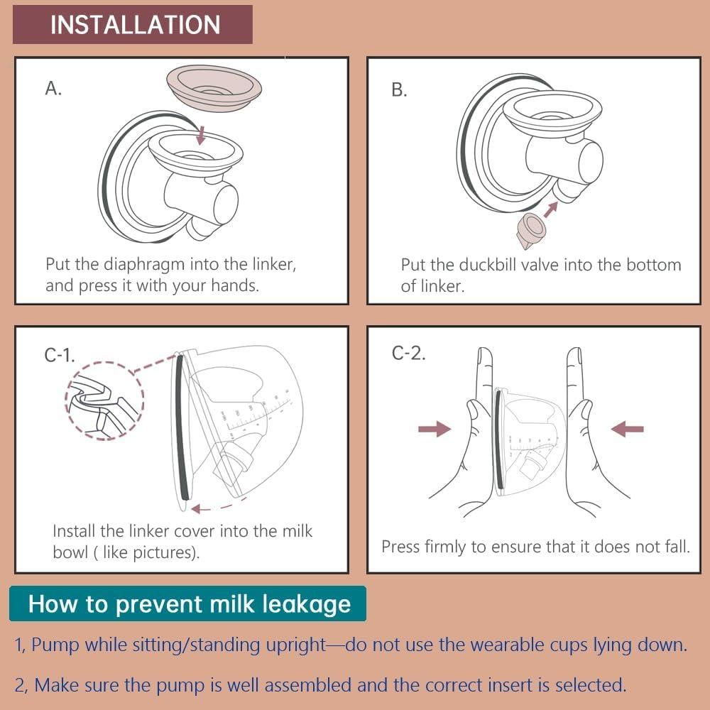 Tazas de colección manos libres Medela 27mm + 4 insertos