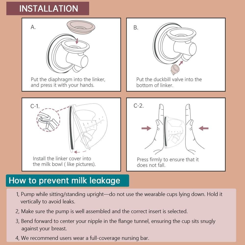 Copa de colección manos libres PumpMom 27mm con insertos 17-24mm