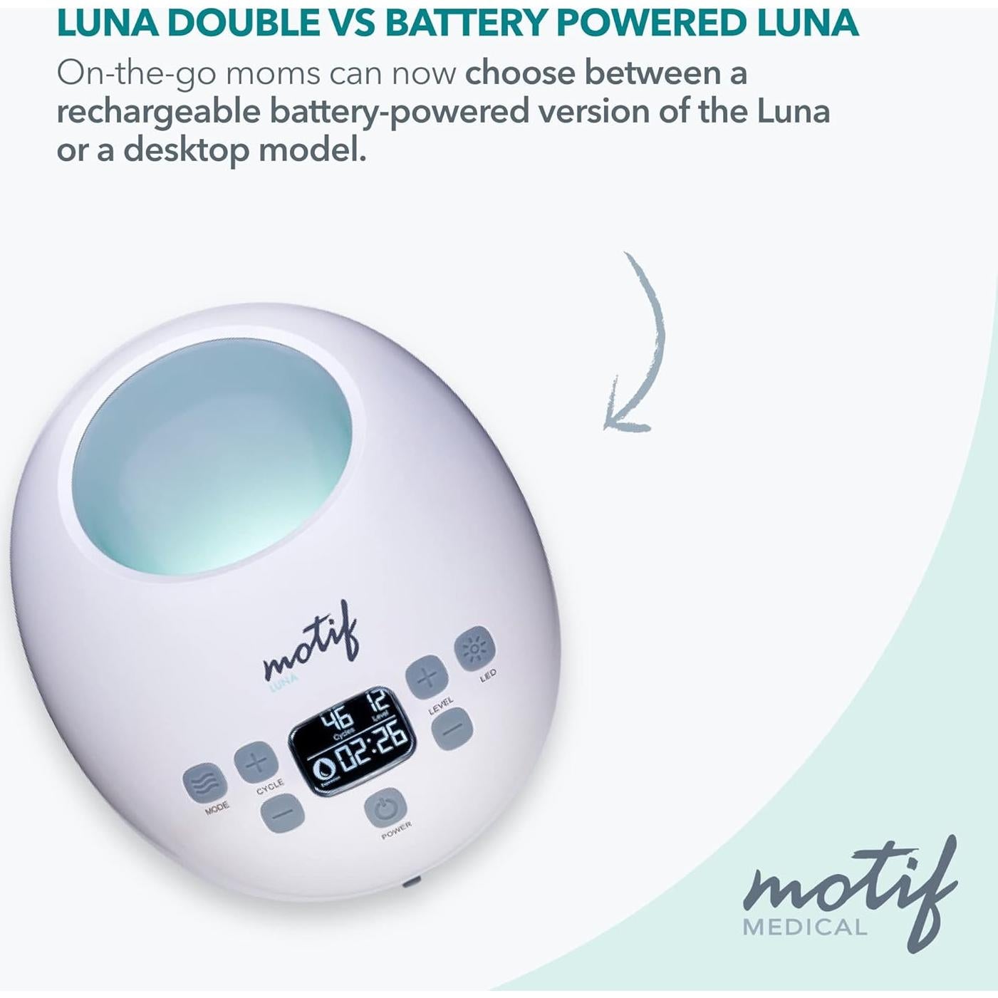 Bomba Eléctrica Doble Motif Medical Luna para Lactancia