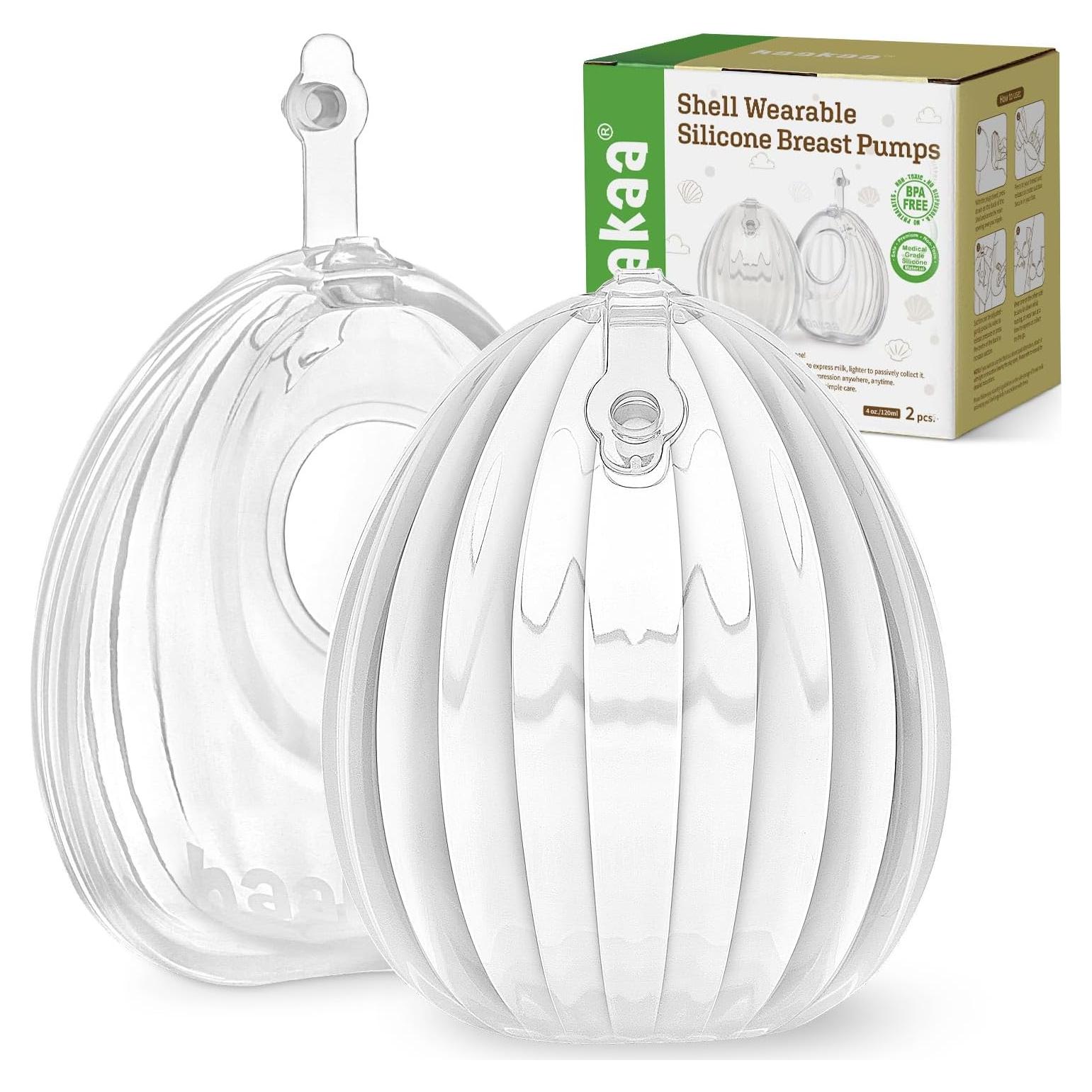 Extractor de Leche Materna Haakaa 120ml 2 en 1 Portátil