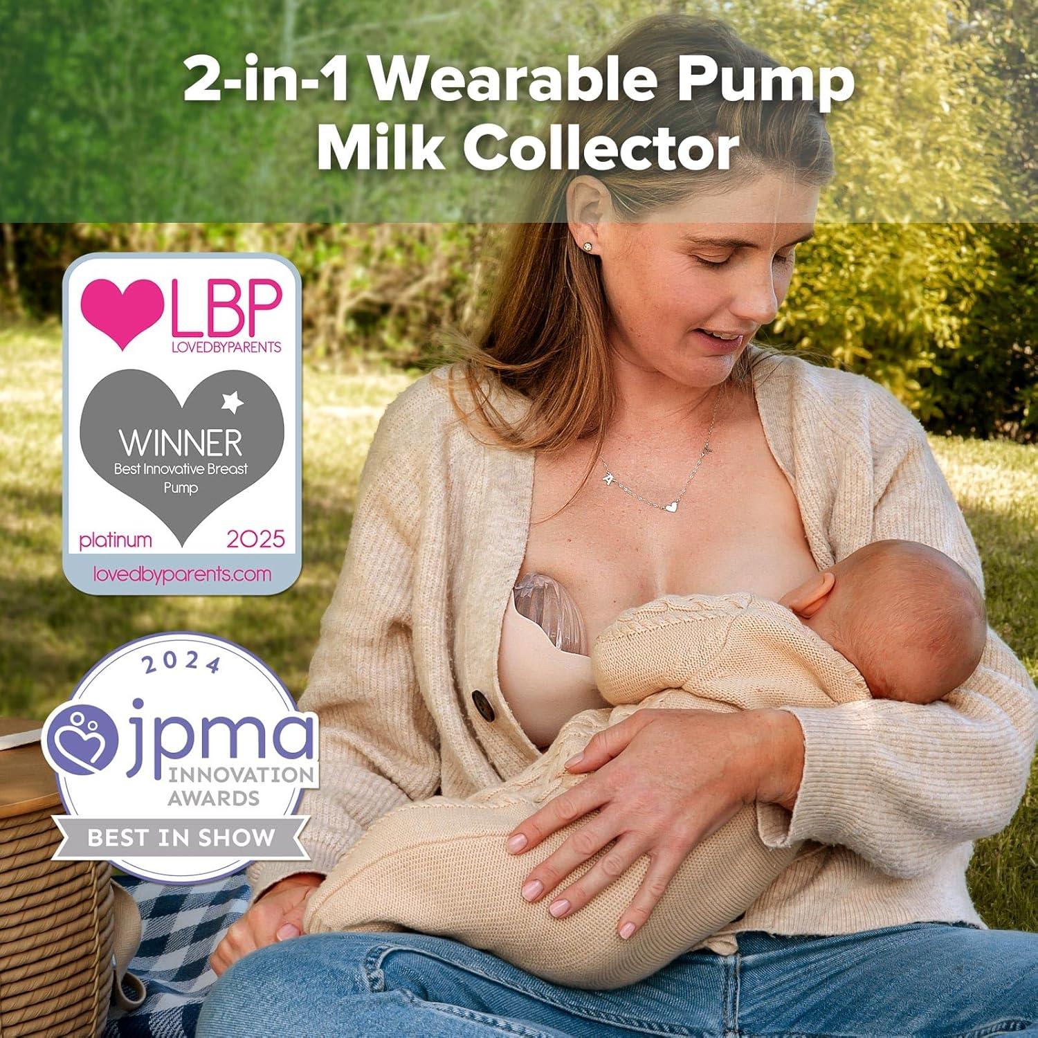 Extractor de Leche Materna Haakaa 120ml 2 en 1 Portátil