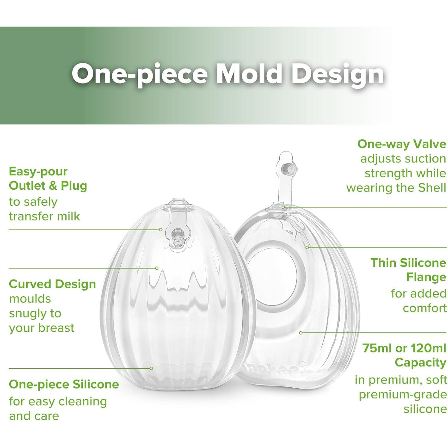 Extractor de Leche Materna Haakaa 120ml 2 en 1 Portátil