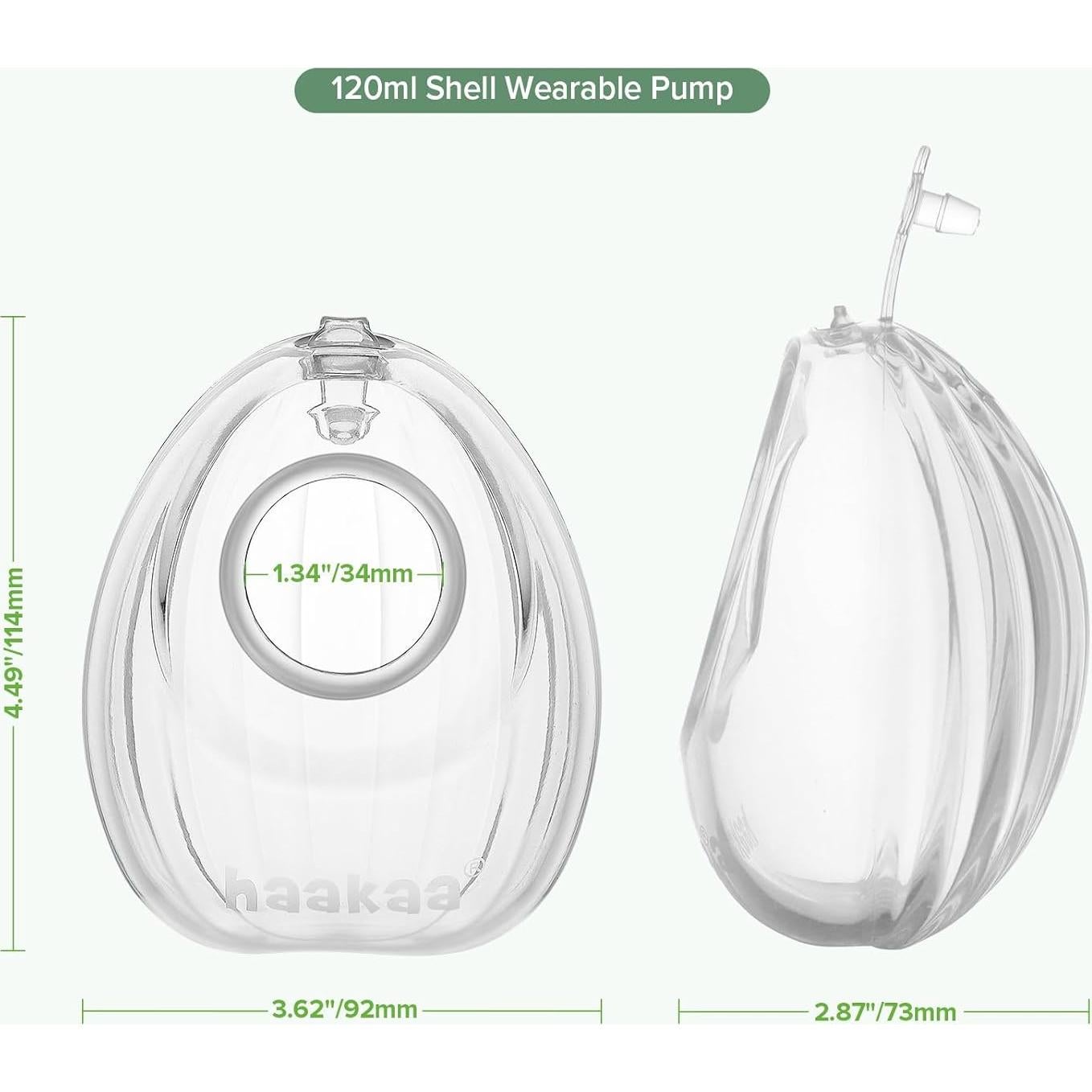 Extractor de Leche Materna Haakaa 120ml 2 en 1 Portátil