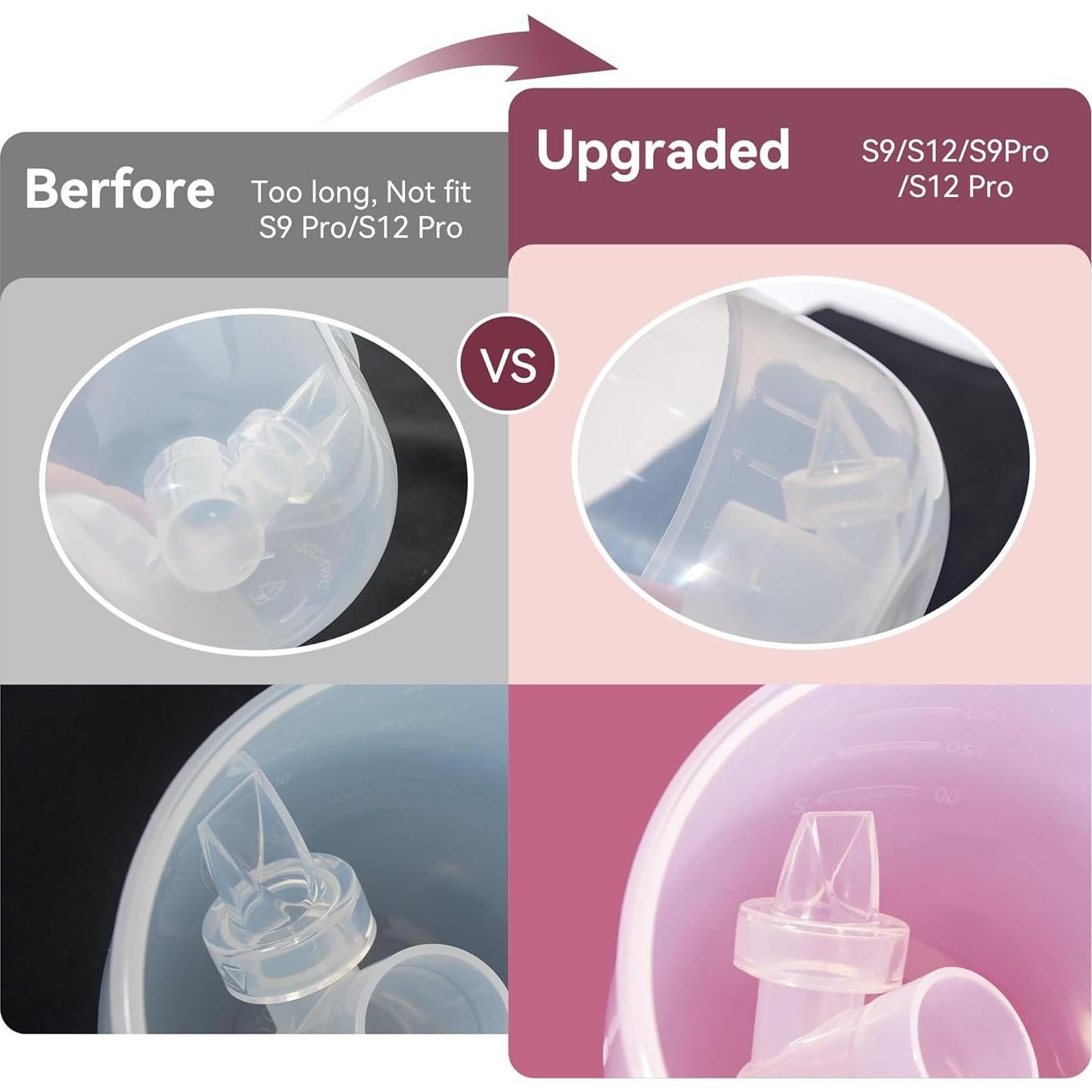 Paquete de 12 Válvulas de Pato de Silicona para Extractores Momcozy