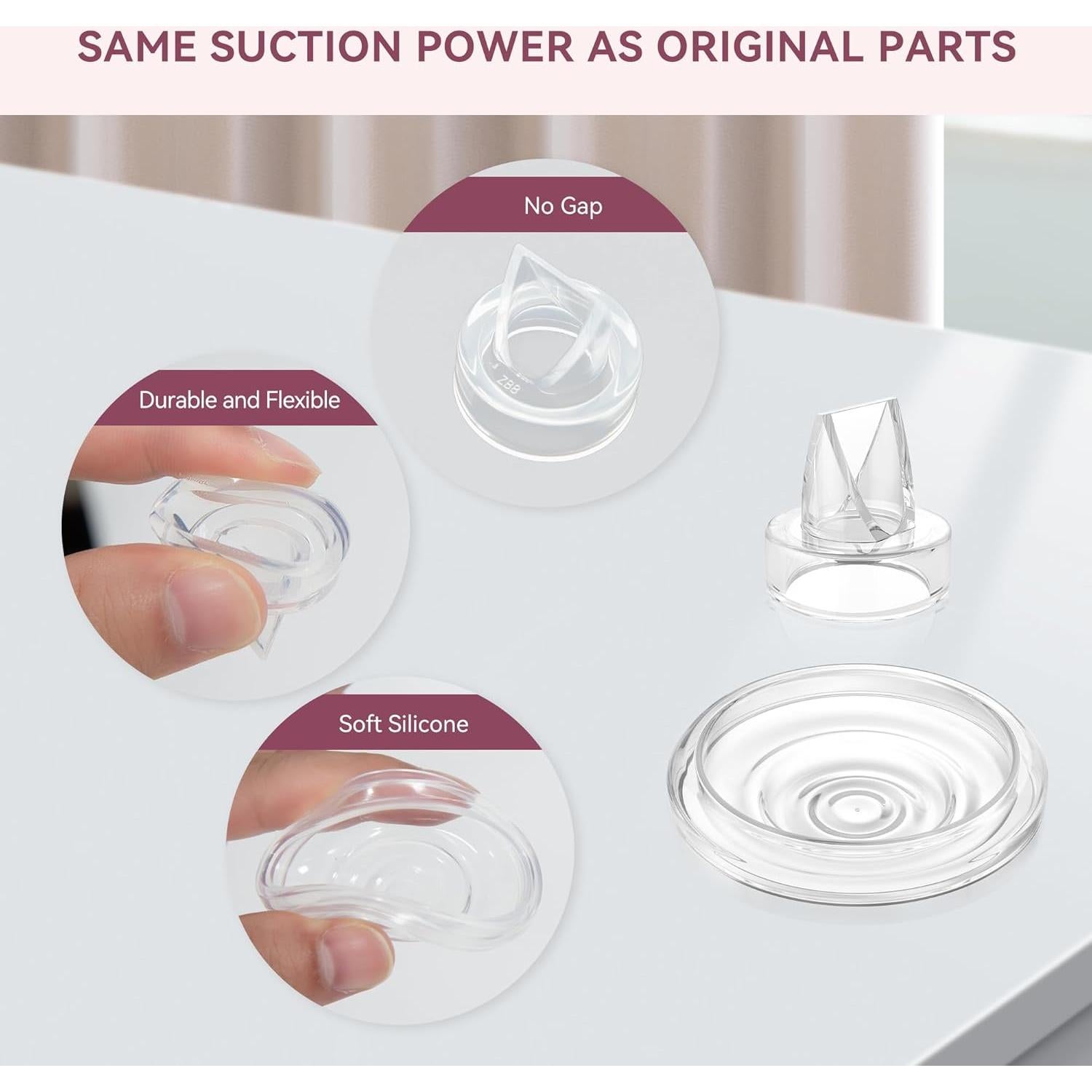 Paquete de 12 Válvulas de Pato de Silicona para Extractores Momcozy