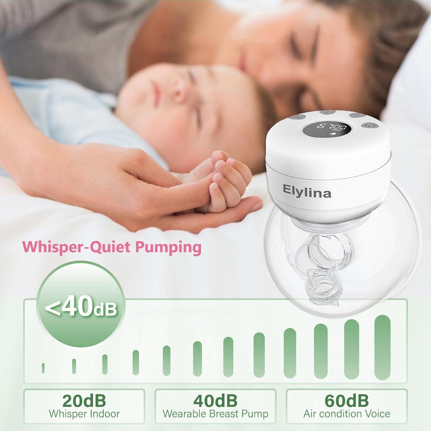 Extractor de Leche Eléctrico Elylina S21 Portátil 3 Flanges