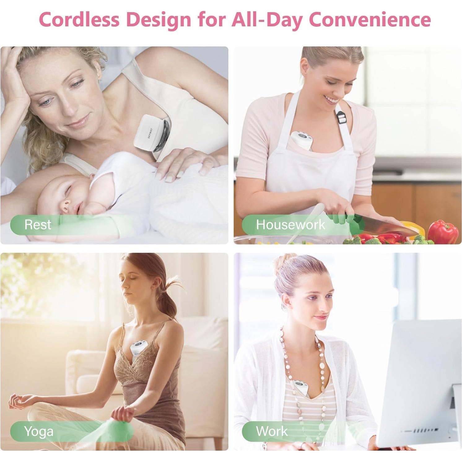 Extractor de Leche Eléctrico Elylina S21 Portátil 3 Flanges