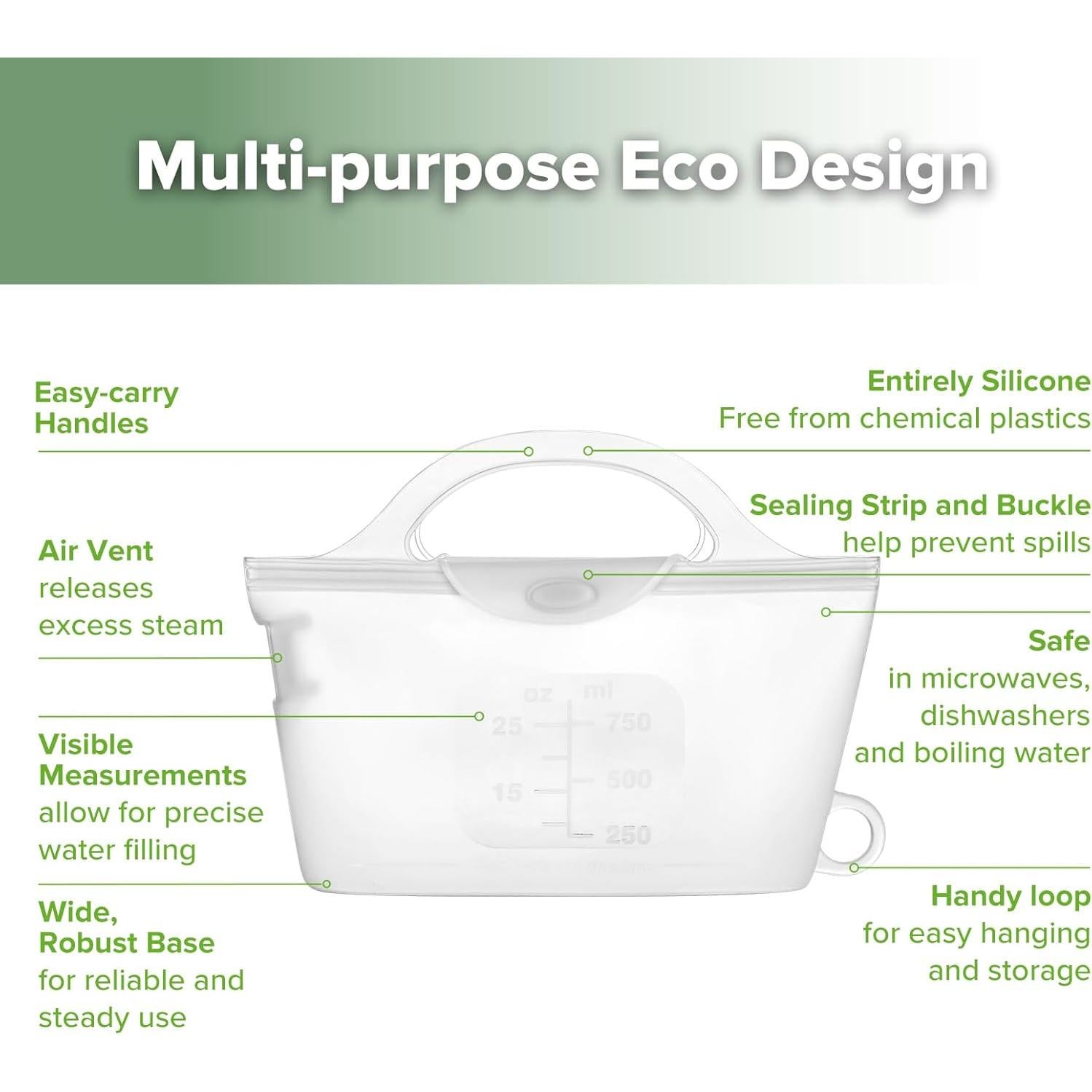 Bomba de Pecho Silicona Haakaa 75ml 2-Pack + Bolsa Esterilización